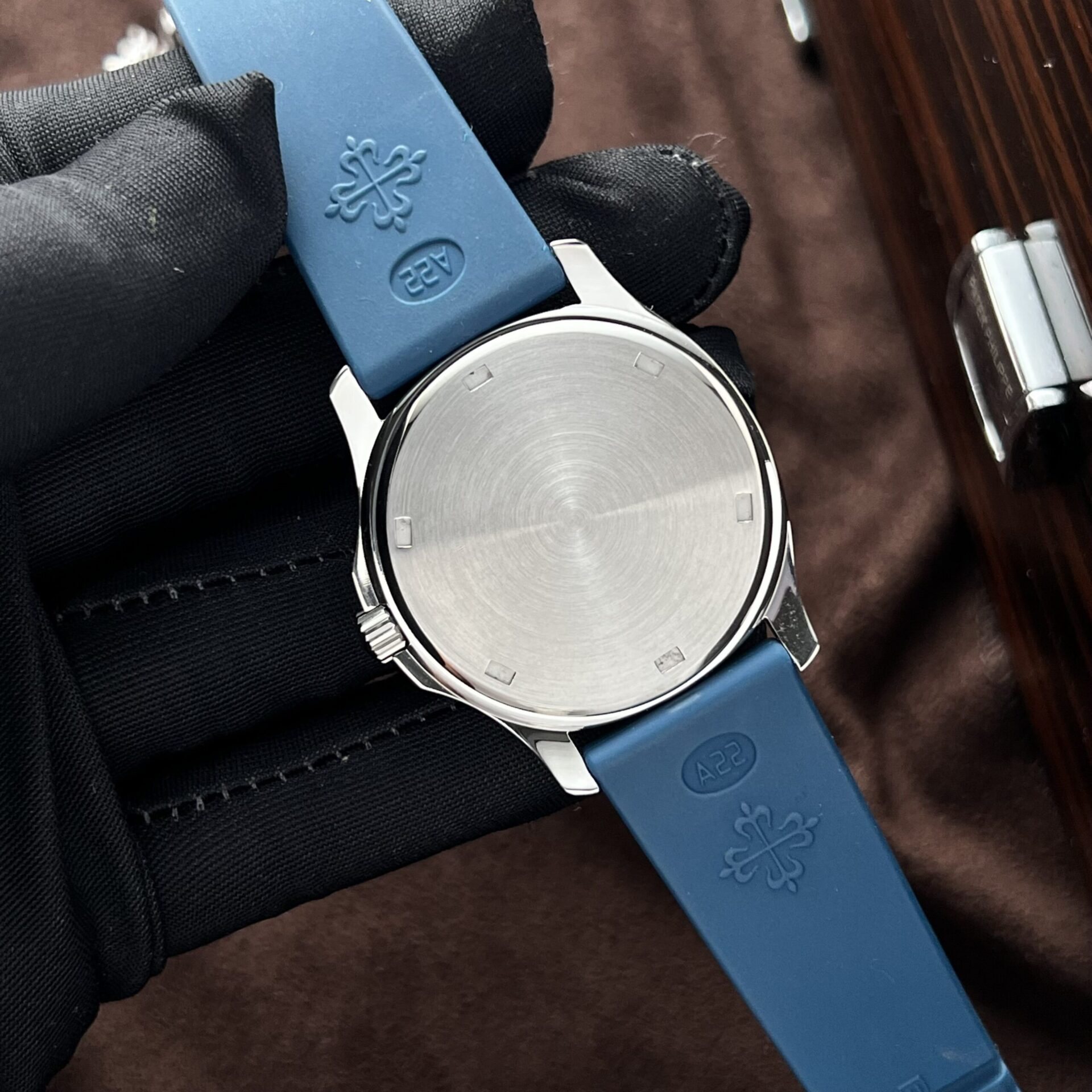 Patek Philippe Aquanaut 5067 Fake Watch Blue Dial Rubber Strap PPF Factory 35.6mm - Top club