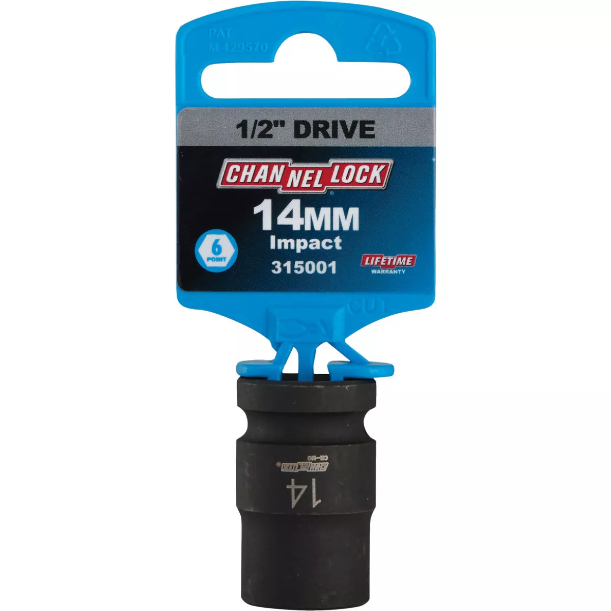 Channellock 1/2 In. Drive 14 mm 6-Point Shallow Metric Impact Socket