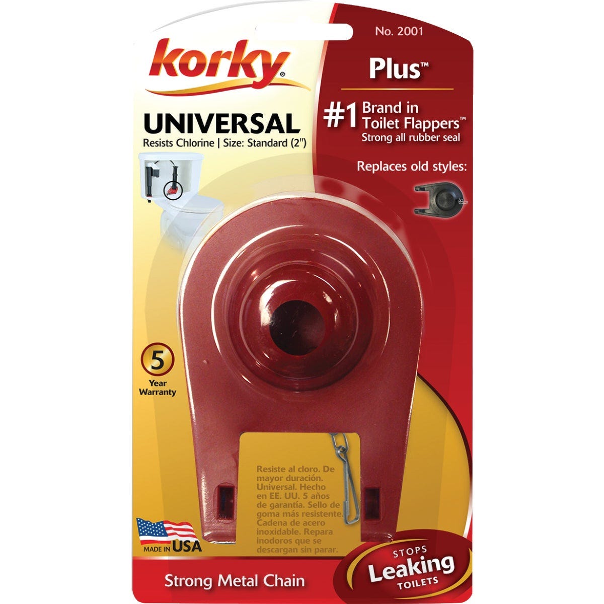 Korky Premium Universal Tank Ball Red Flapper