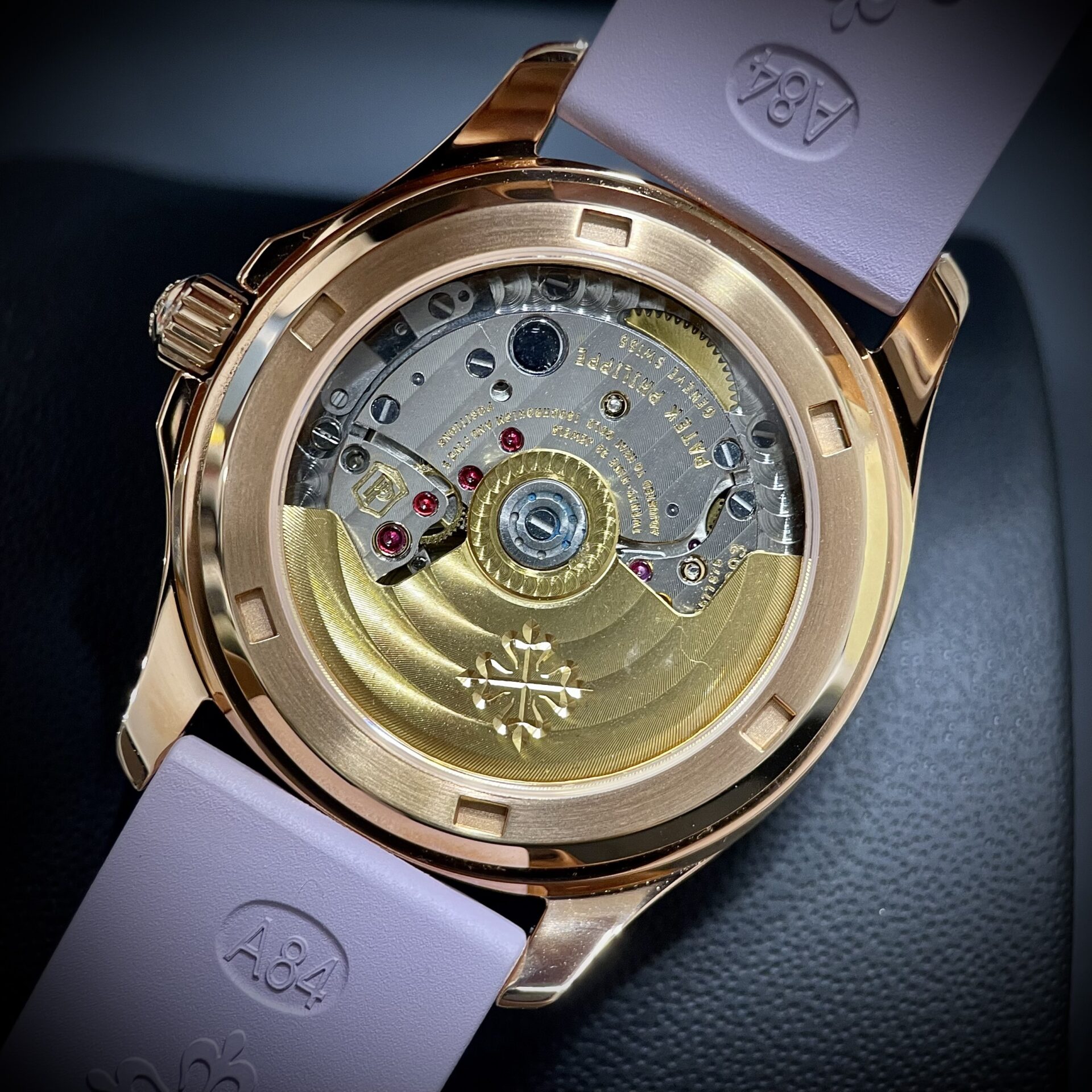 Patek Philippe Aquanaut 5072R Women Pink Rose Gold Plated Rep 11 Watch PPF 35.6mm - Top club