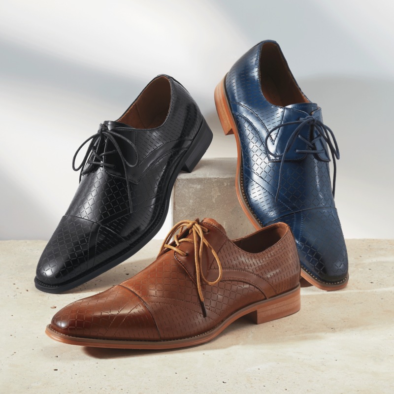 Stacy Adams Hobson Laser-Cut Oxford - MIDNIGHT VELVET CATALOG