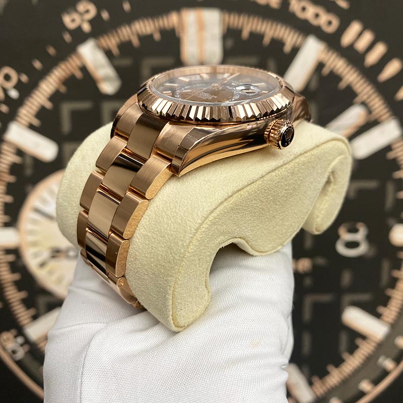 Sky-Dweller 18k Everose Gold Men's Watch 336935-0001(1:1 replica) - Top club