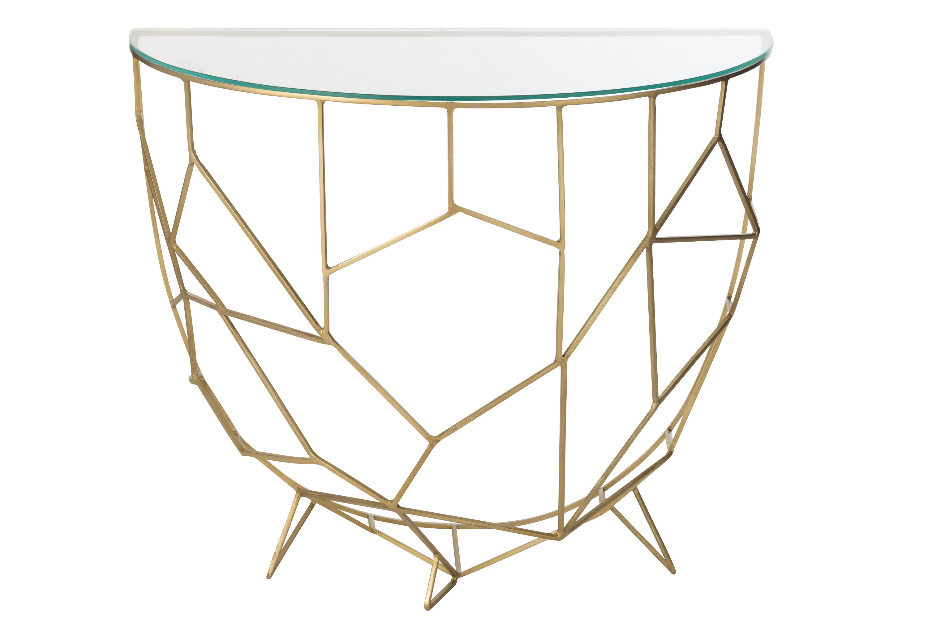 J-Line console Moza - metaal glas - goud