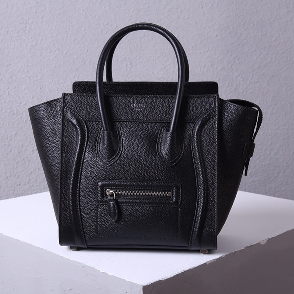 Celine Micro Luggage Handbag In Calfskin