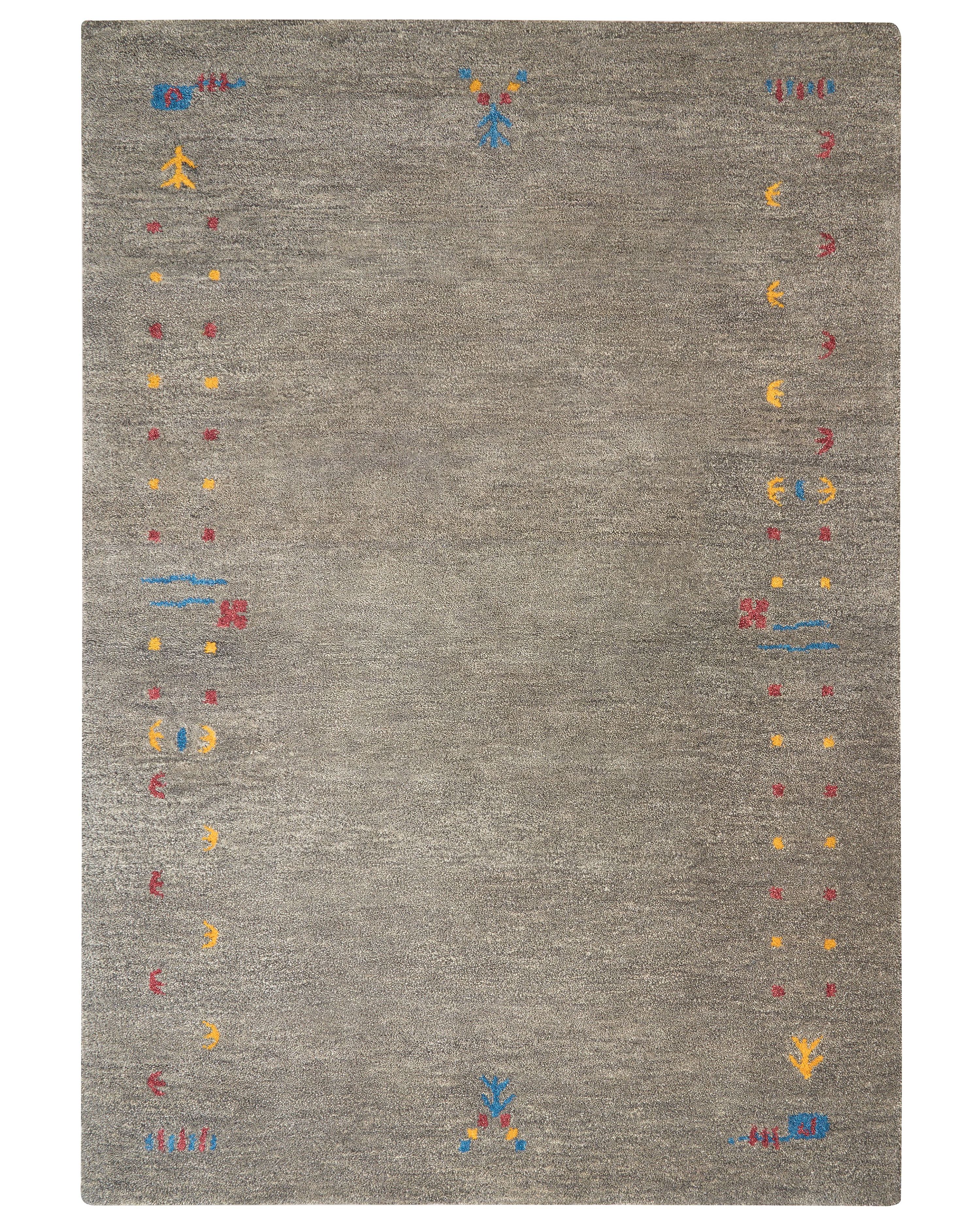 Rug SEYMEN Grey 160 x 230 cm Wool Gabbeh