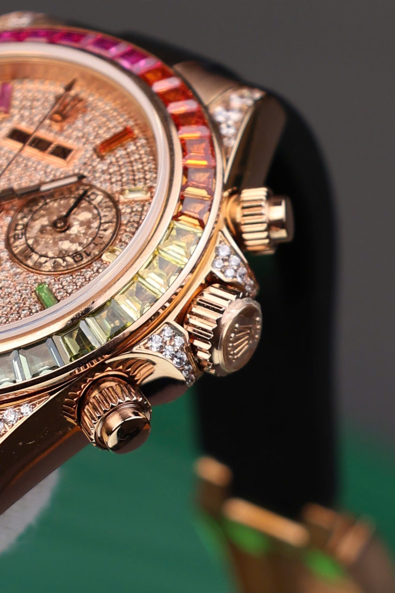 Rolex Daytona Rainbow Copies Watch Rubber Strap MS Factory 40mm - Elite Watch Atelier