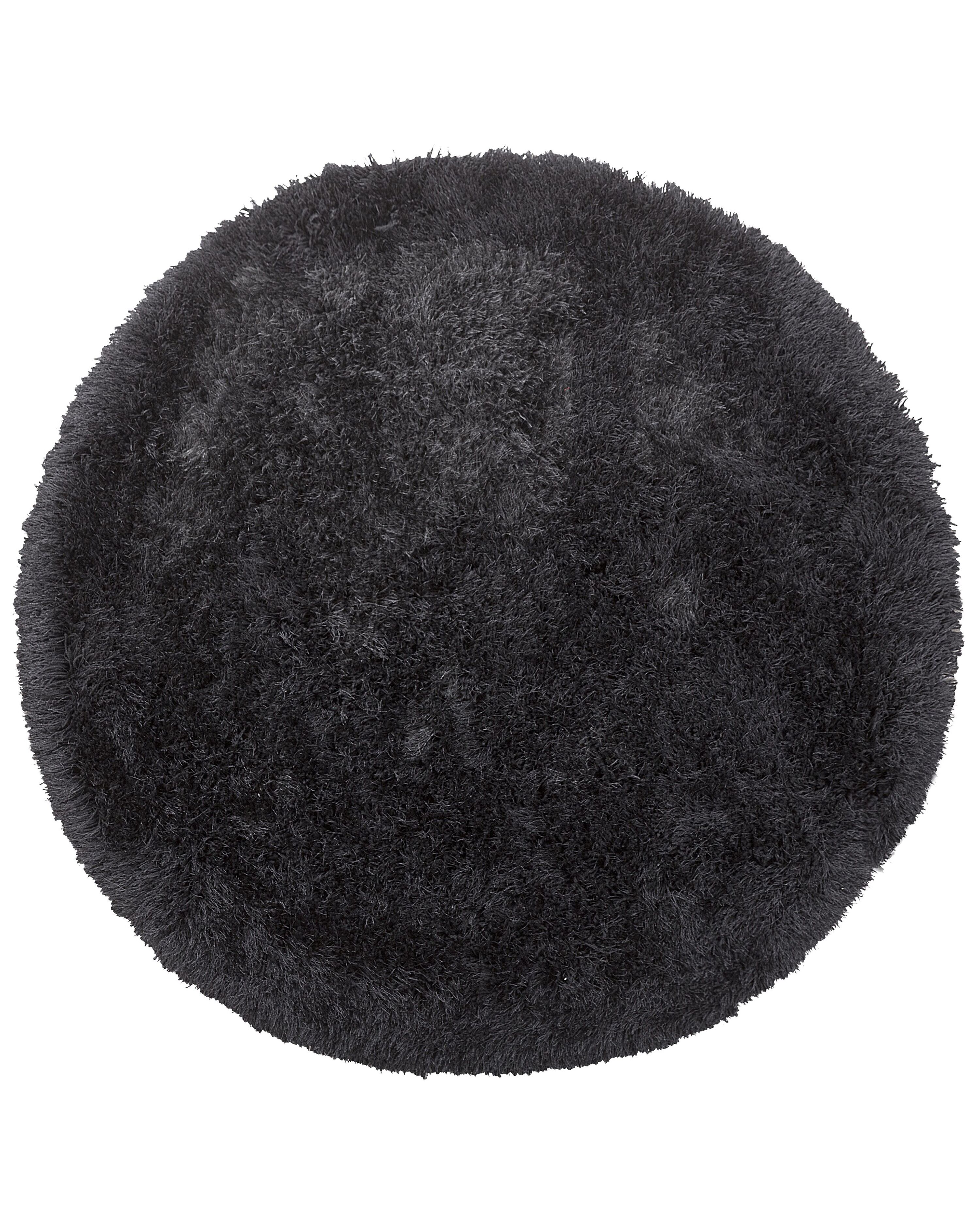 Shaggy Rug CIDE Black ø 140 cm