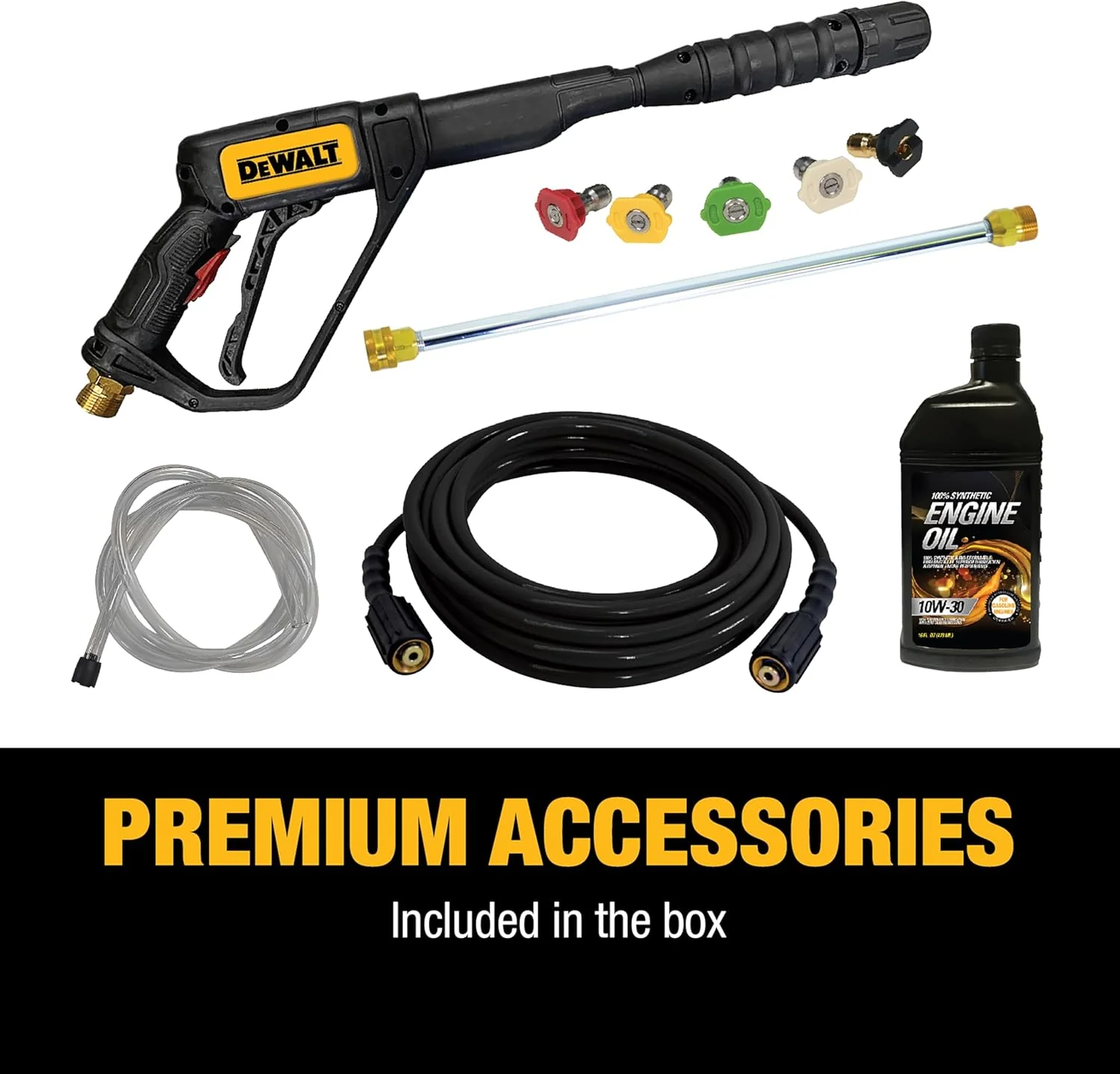 DeWalt Gas Pressure Washer 3300 PSI 2.4 GPM With 25-ft Hose And 5 Nozzles - DXPW3300-S - Image 4 DeWalt Gas Pressure Washer 3300 PSI 2.4 GPM With 25-ft Hose And 5 Nozzles - DXPW3300-S - Image 4