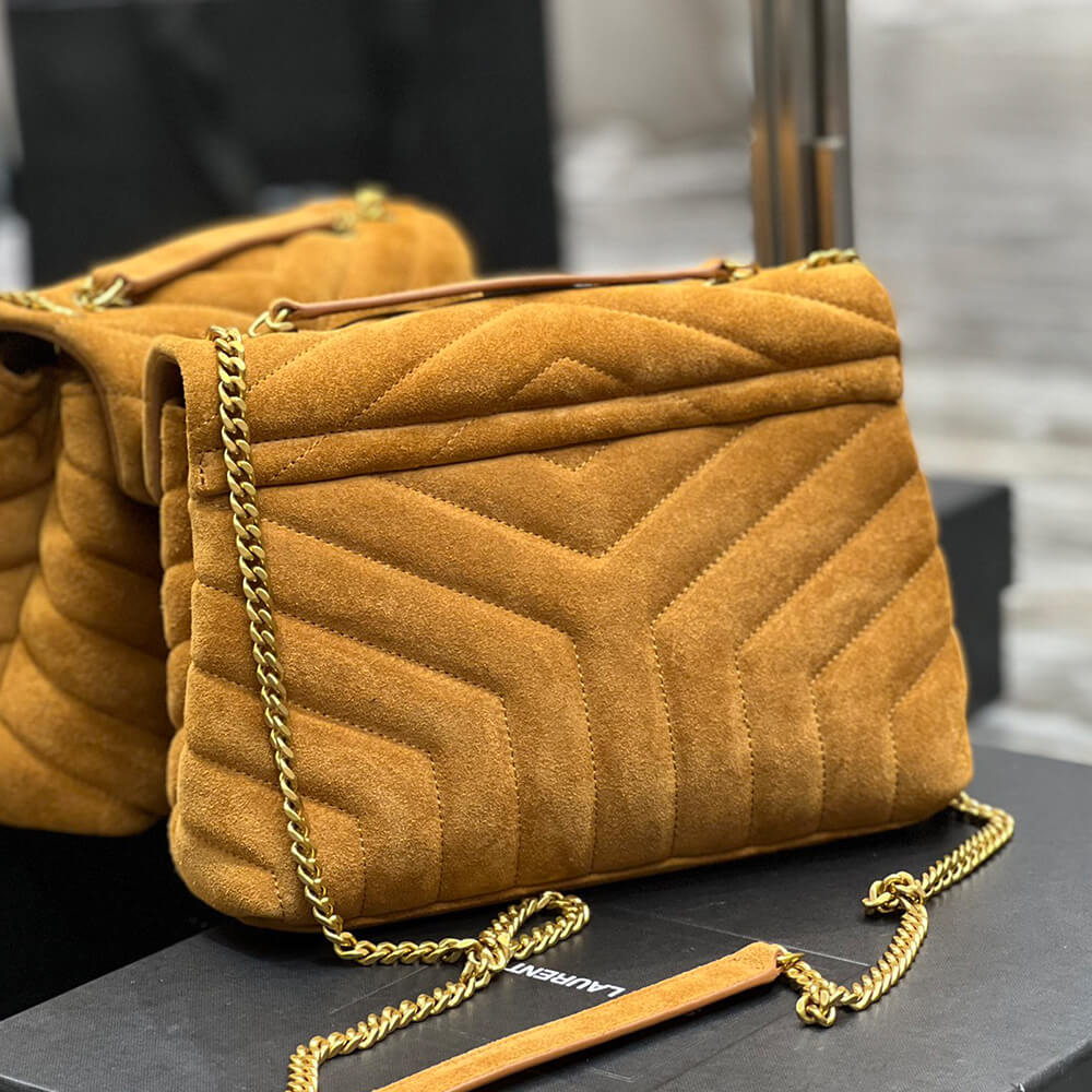 YSL Loulou Small Chain Bag In Y Quilted Suede1:1High-quality replica