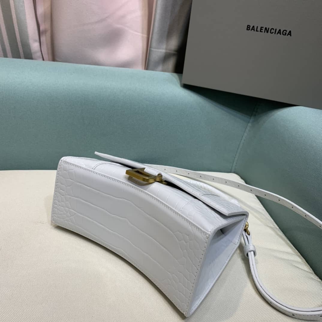 Balenciaga Hourglass Leather Top Handle Replica Bag - Replicaclubs
