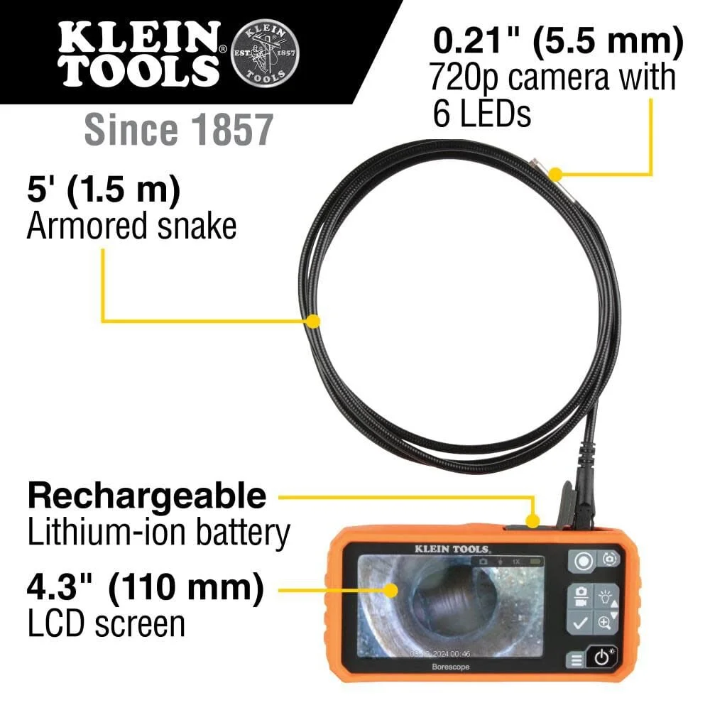 Klein Tools Plumbers Borescope