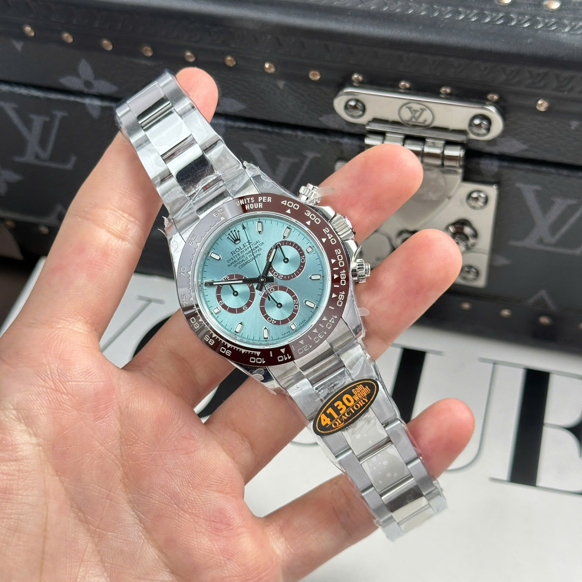 Rolex Daytona Ice Blue 116506 Best Replica Watches Refined Weight 180 Grams QF Factory 40mm - Elite Watch Atelier