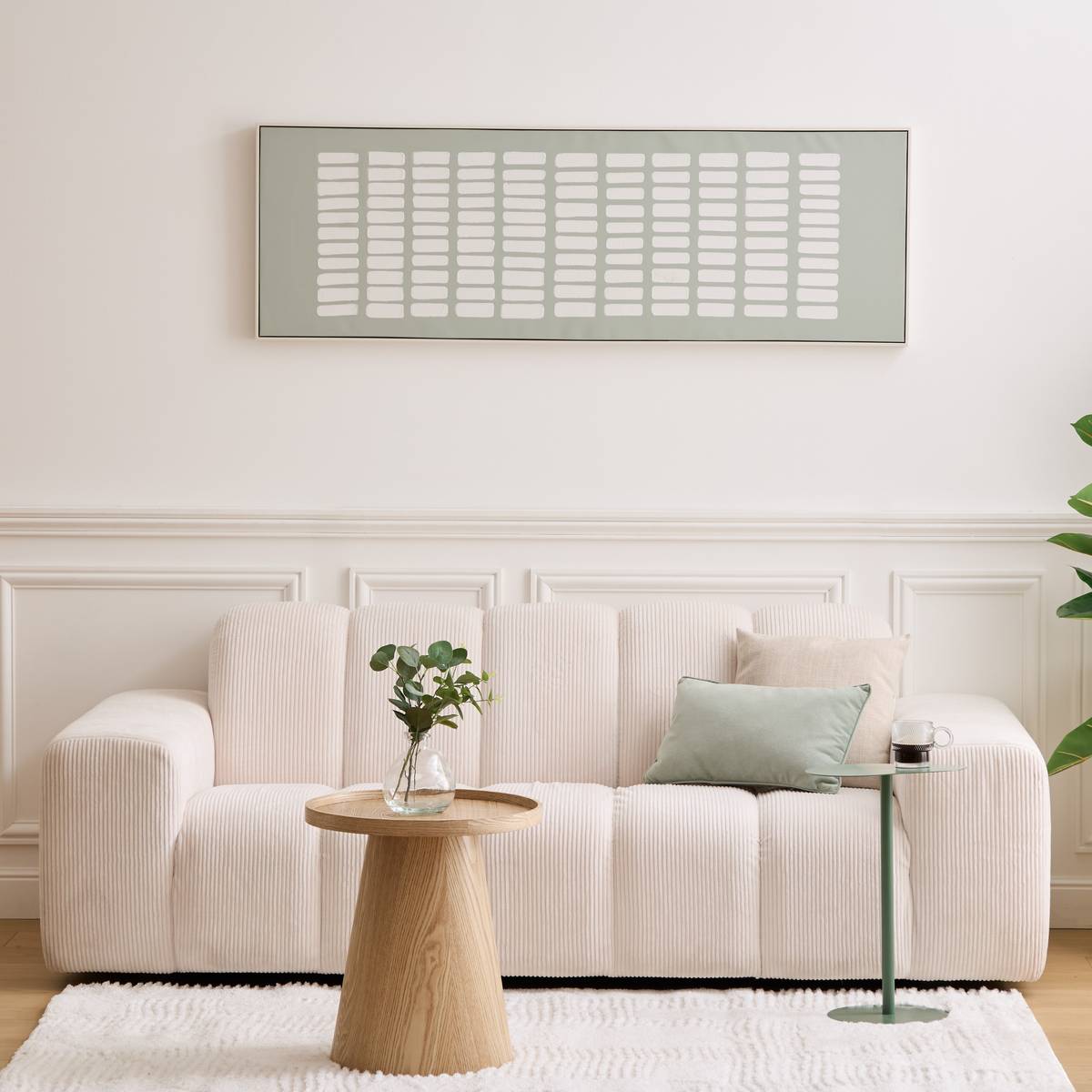 3D Canvas "Miky" Green, 50x150 cm