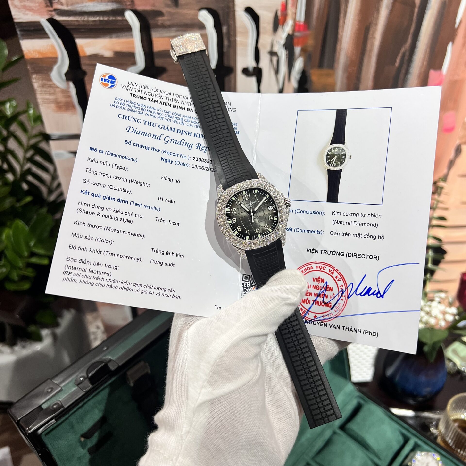 Patek Philippe Aquanaut 5167 With Diamond Natural Rubber Strap 40mm - Top club