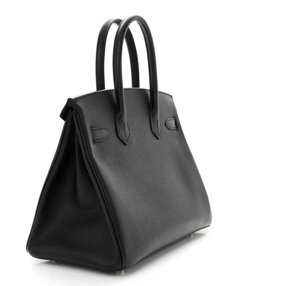 Hermès Black Epsom Leather Birkin 30 Gold Hardware1:1High-quality replica