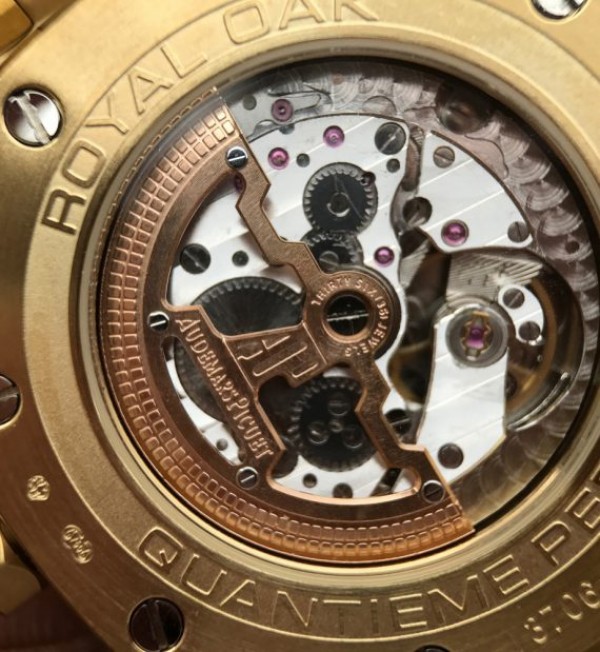 Replica Audemars Piguet JF Royal Oak 41mm 26574 YG Black Dial Leather Strap A5134 - Top club