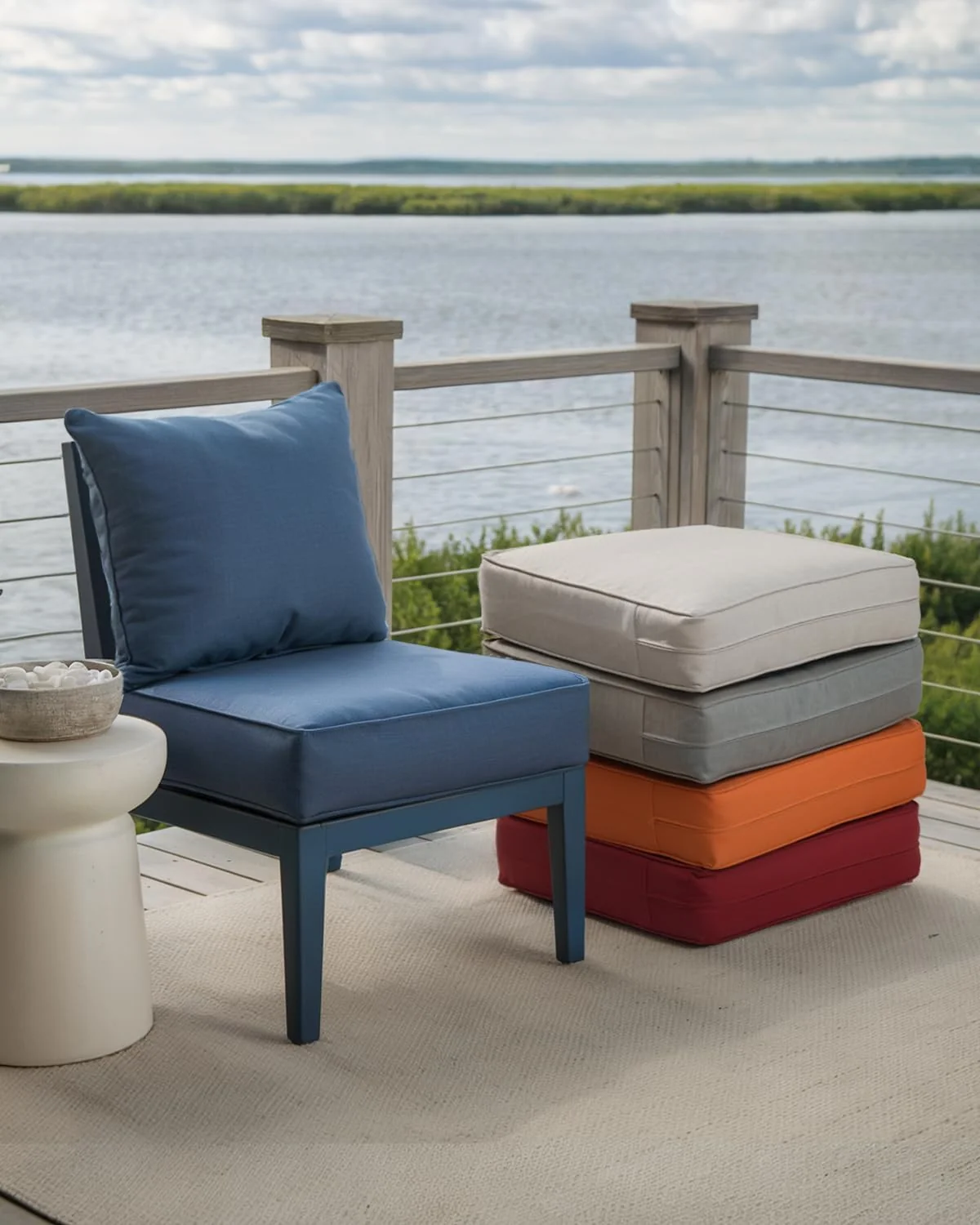 ACTREST Outdoor Seat Cushion Set, 2 Count, Navy Blue, 24 x 24 x 6 in - Image 6 ACTREST Outdoor Seat Cushion Set, 2 Count, Navy Blue, 24 x 24 x 6 in - Image 6