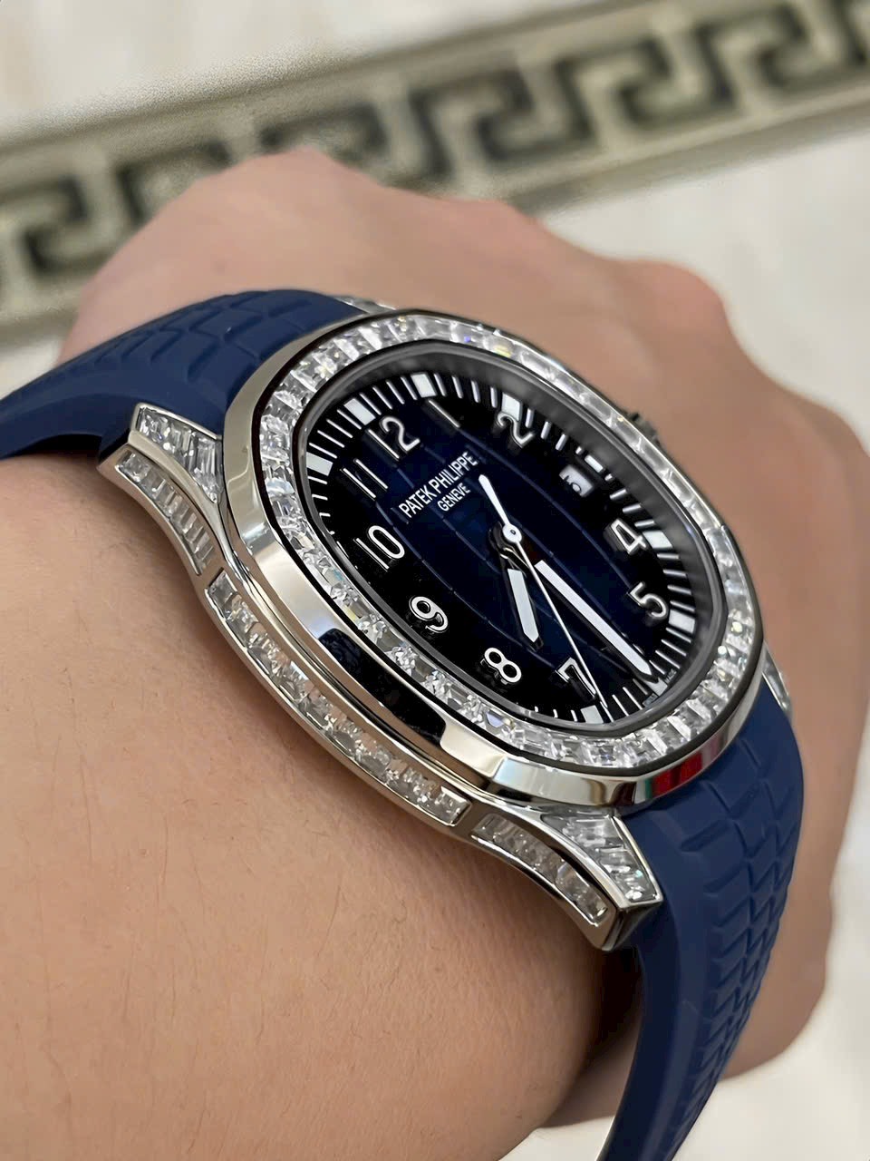 Patek Philippe Replica Watches Aquanaut 5168G Blue Rubber Strap GR Factory 42mm - Top club