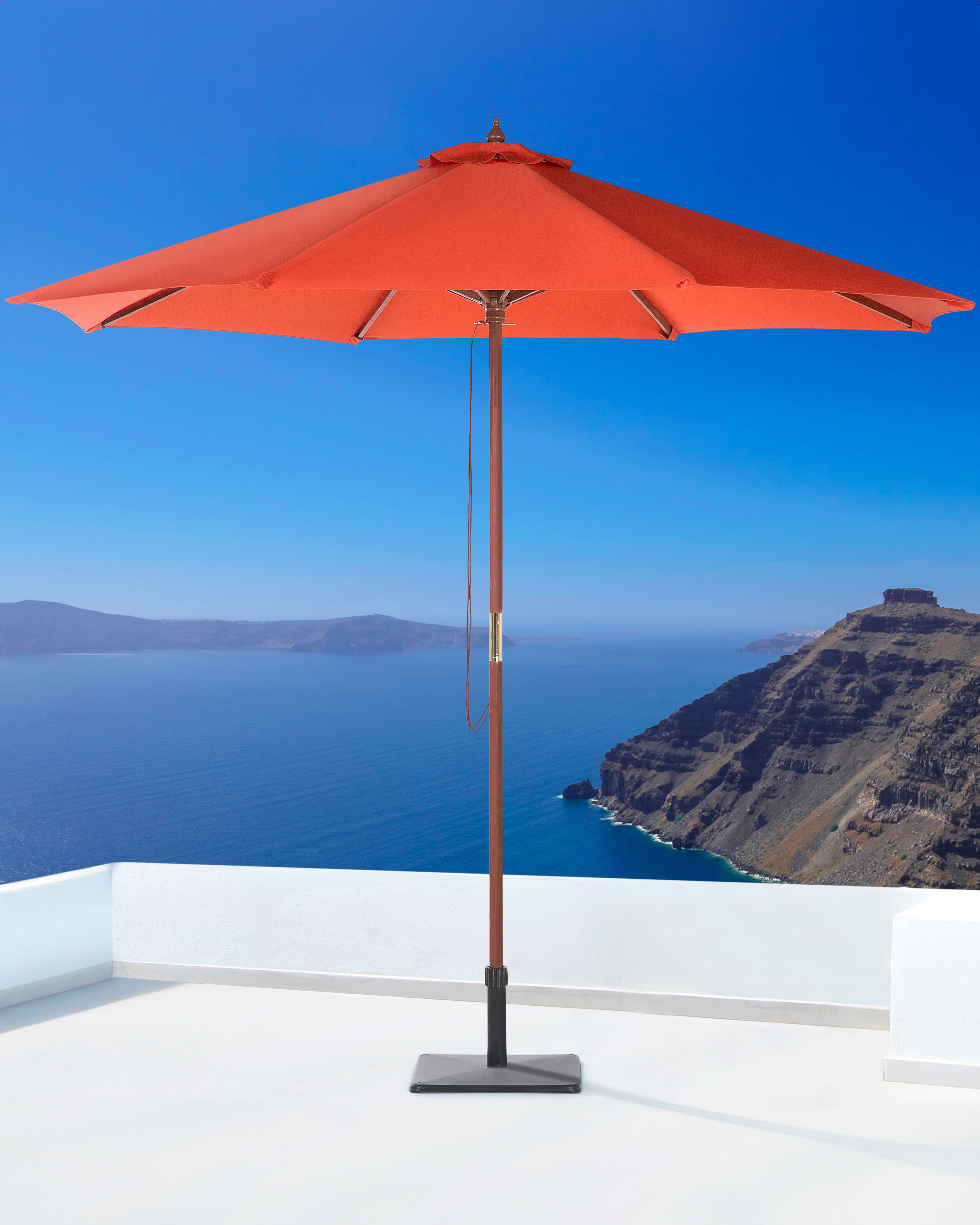 Market Parasol 270 cm TOSCANA Red