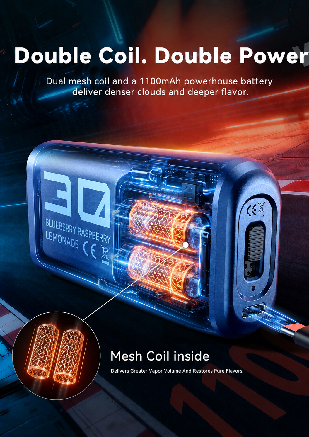 VAPEPIE PRO &ndash; technologie Dual Mesh Coil