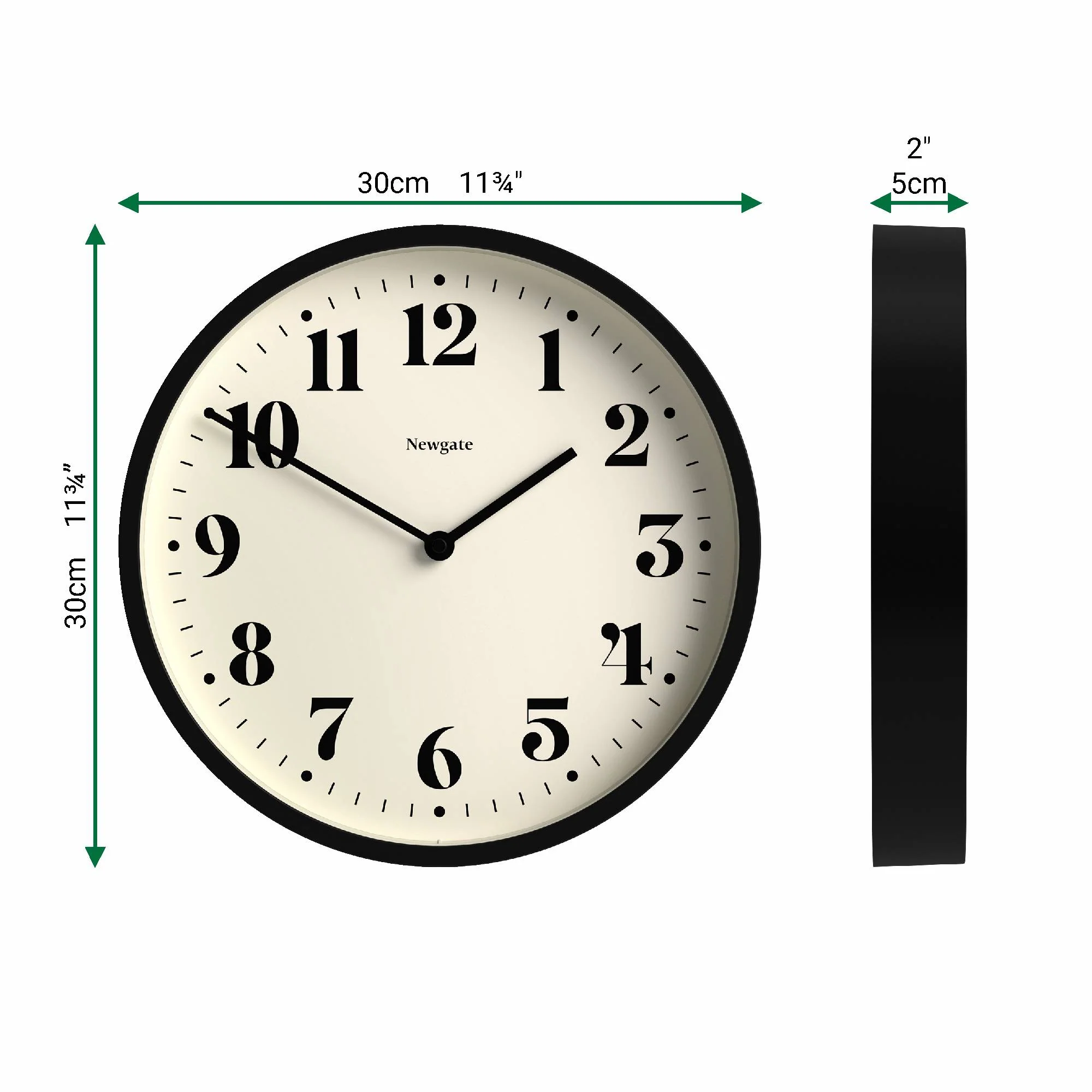 Newgate Number Four wall clock in black