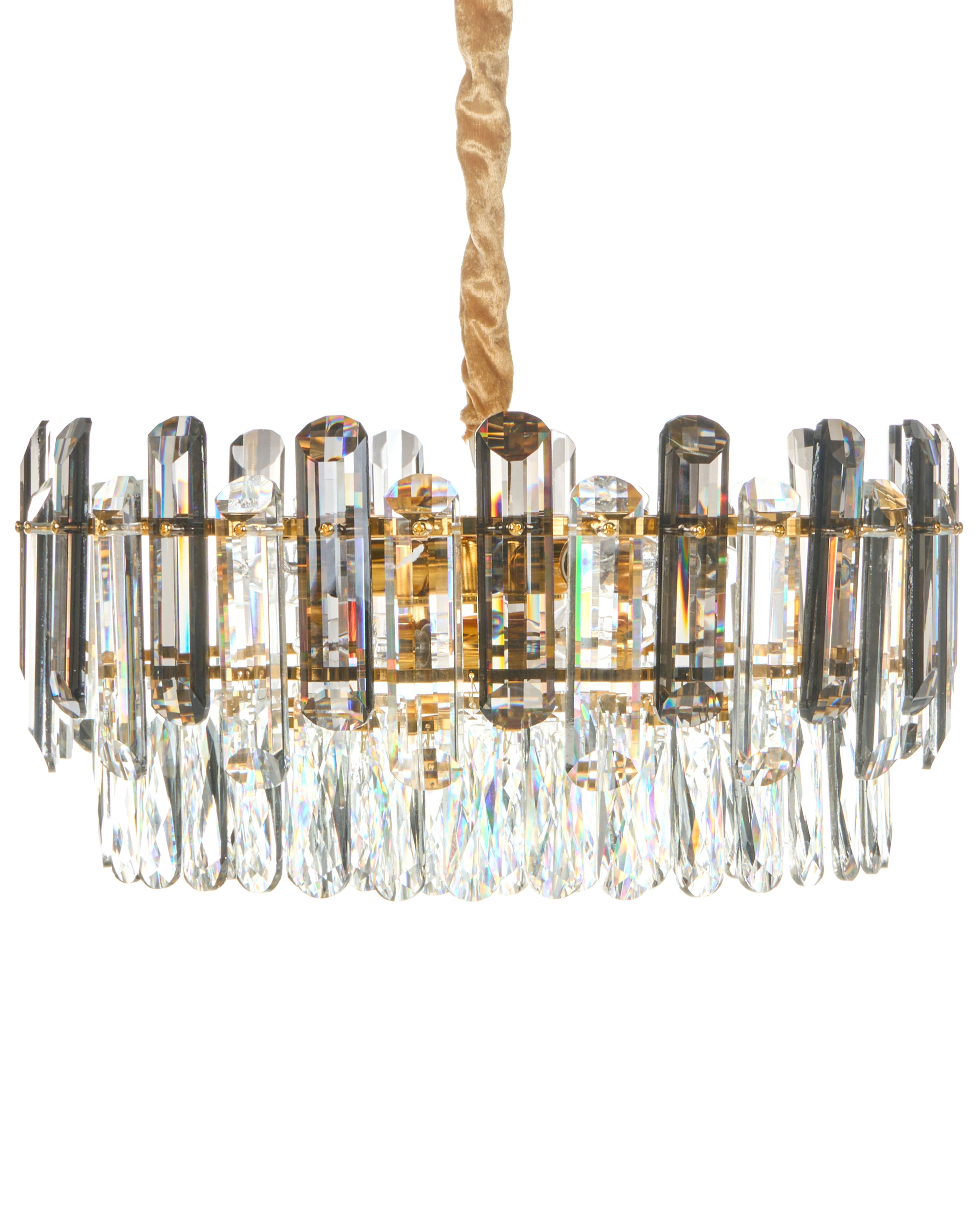 Chandelier MANTARO Glass Gold