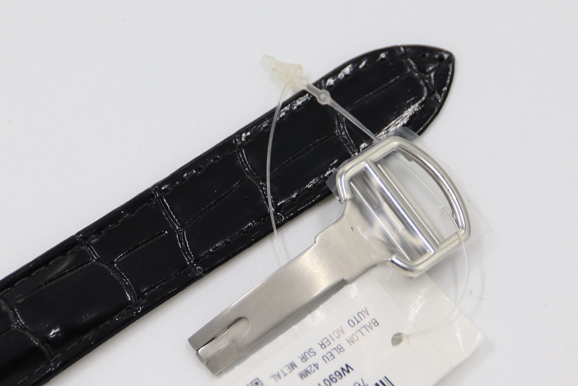Cartier Blue Balloon Square Diamonds Full Sky Watch-Roman Numerals-White-Leather-42mm(1:1 replica) - Top club