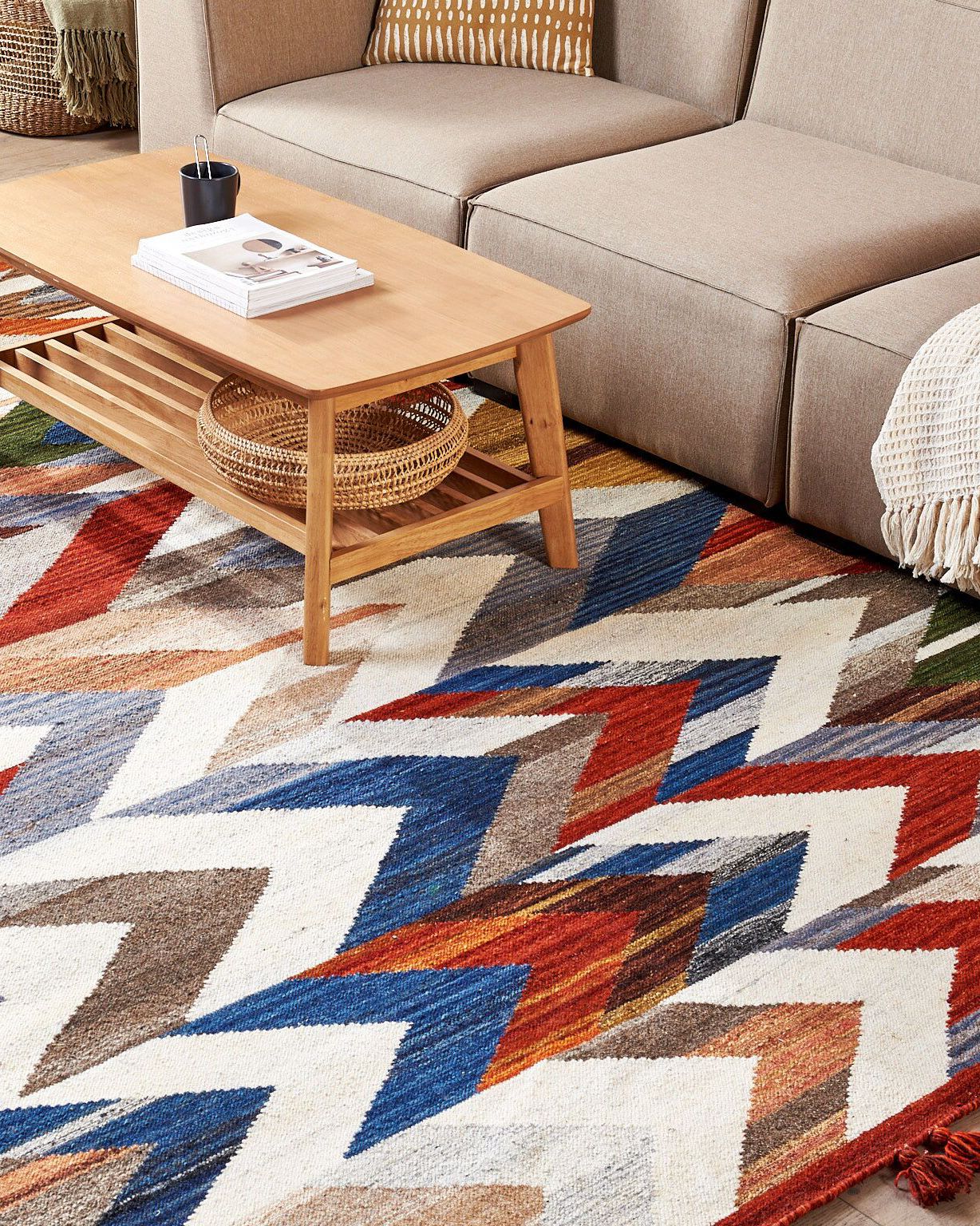 Rug KANAKERAVAN Multicolour 200 x 300 cm Wool Kilim