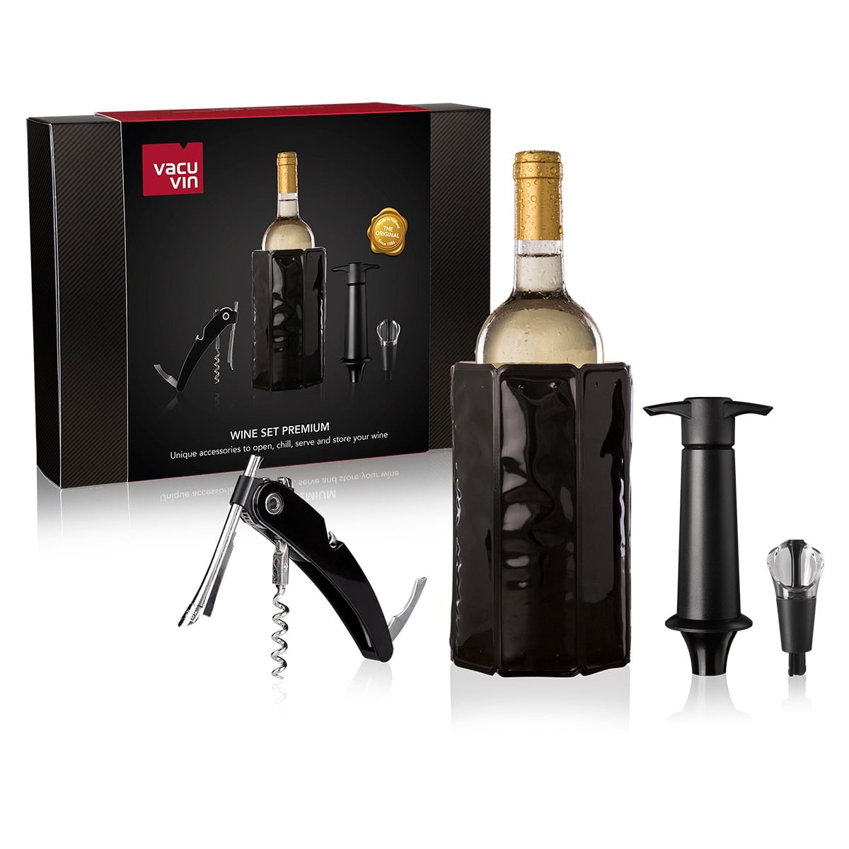 Zestaw GIFTBOX akcesoriów do wina 4 el.