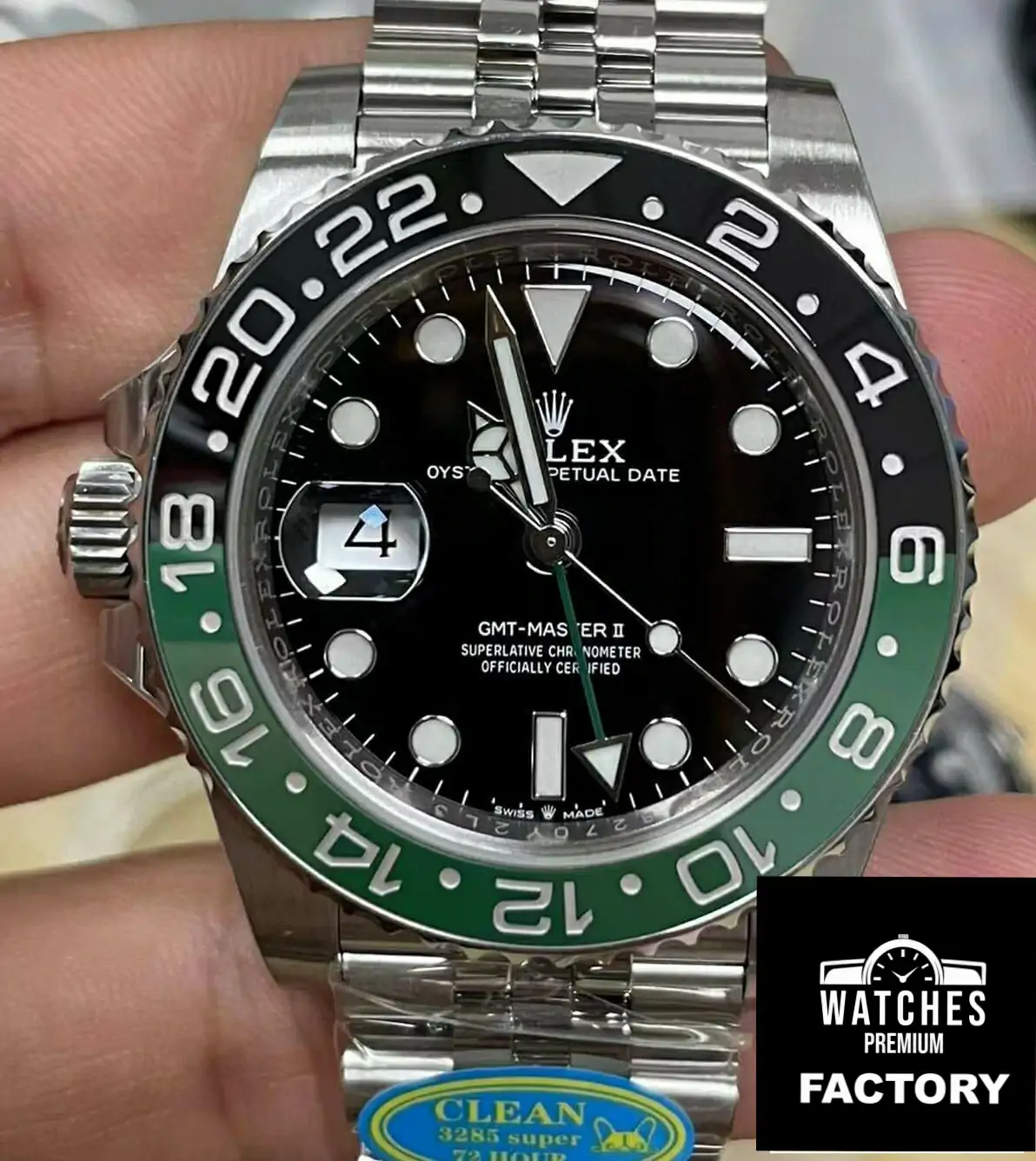 Rolex GMT Master II M126720vtnr-0002 Clean Factory V3 Stainless Steel Black Dial