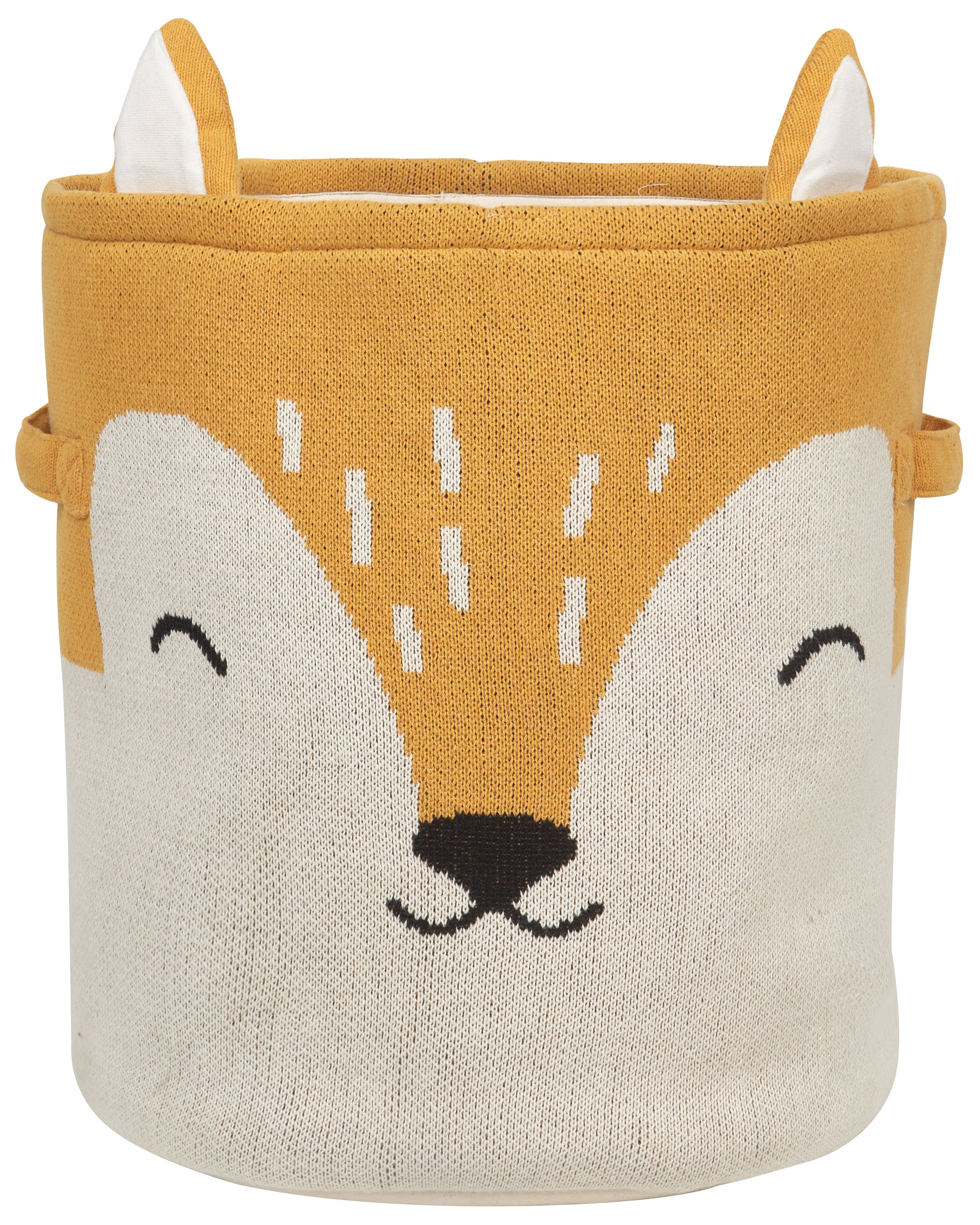 Kids Basket Fox HARRORI Cotton Beige