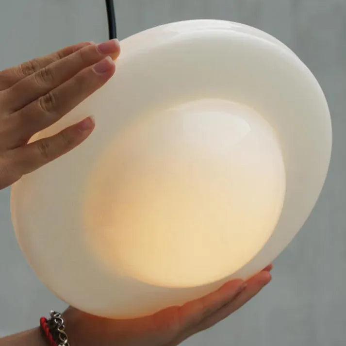 TimelessGlow – Geometrische Hanglamp in Mat Glas
