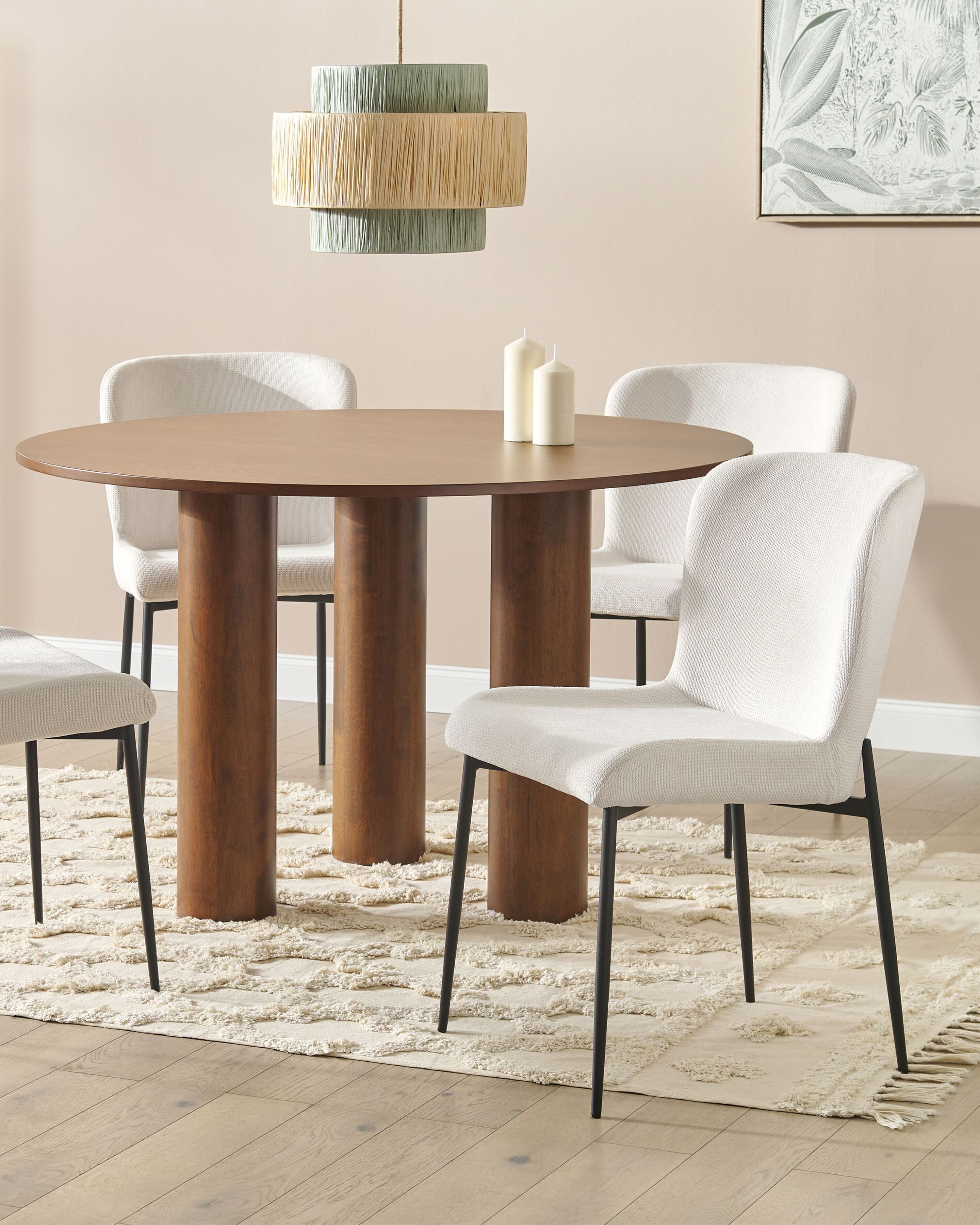 Set of 2 Dining Chairs ADA Fabric Off-White