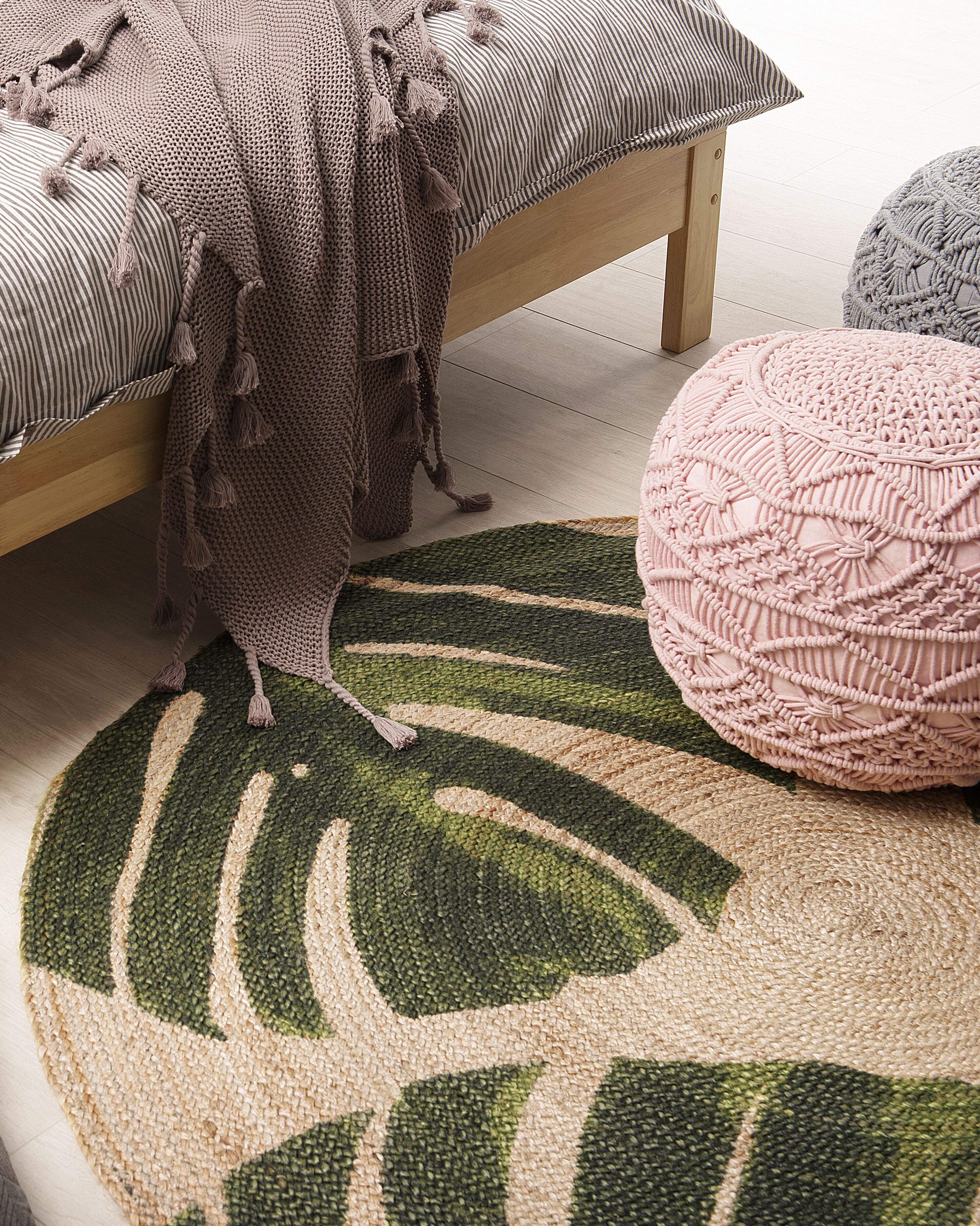 Rug INCIK Beige ø 140 cm Jute