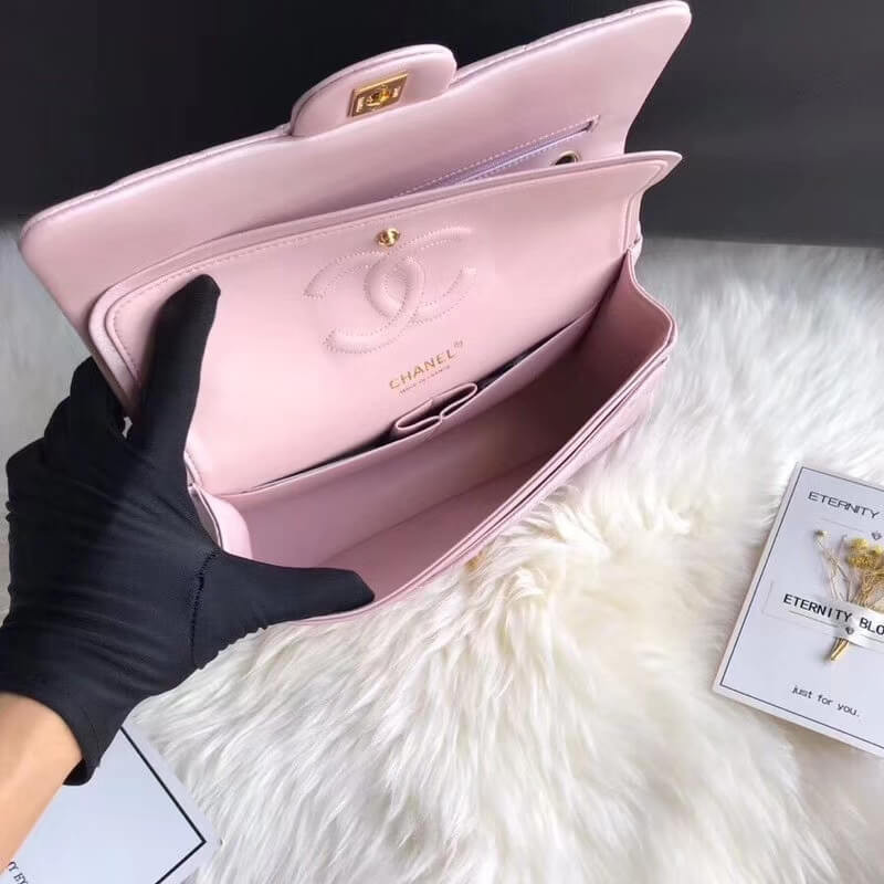 Replica Chanel 1112 Pink Gold Medium Size 2.55 Lambskin Leather Flap Bag1:1High-quality replica