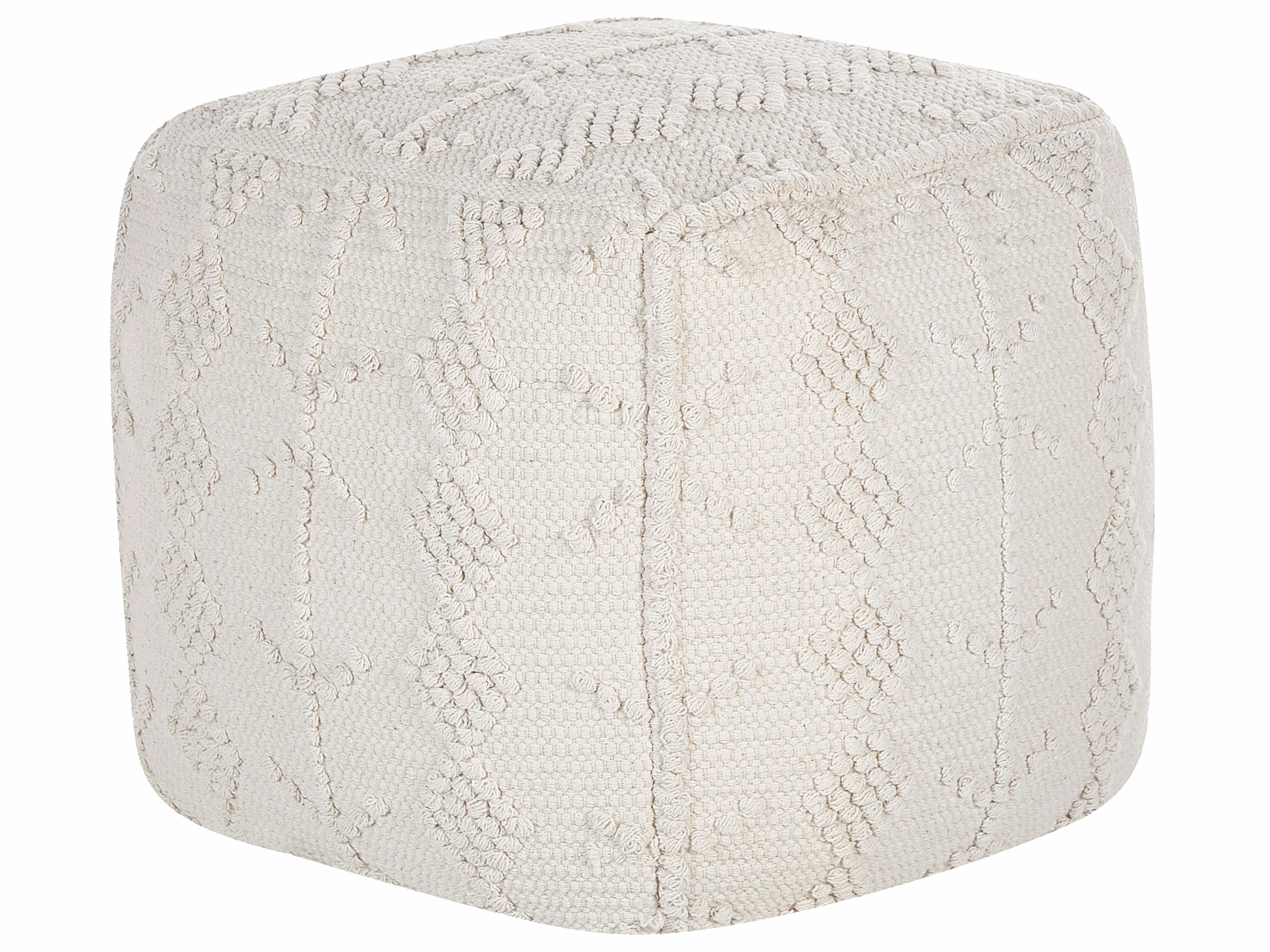 Pouffe WARANGAL Cotton White