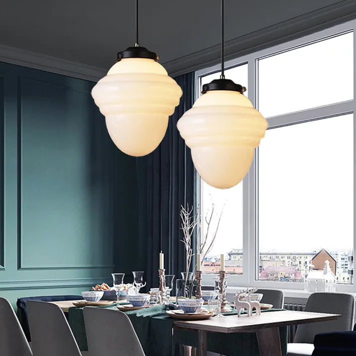 TimelessGlow – Geometrische Hanglamp in Mat Glas