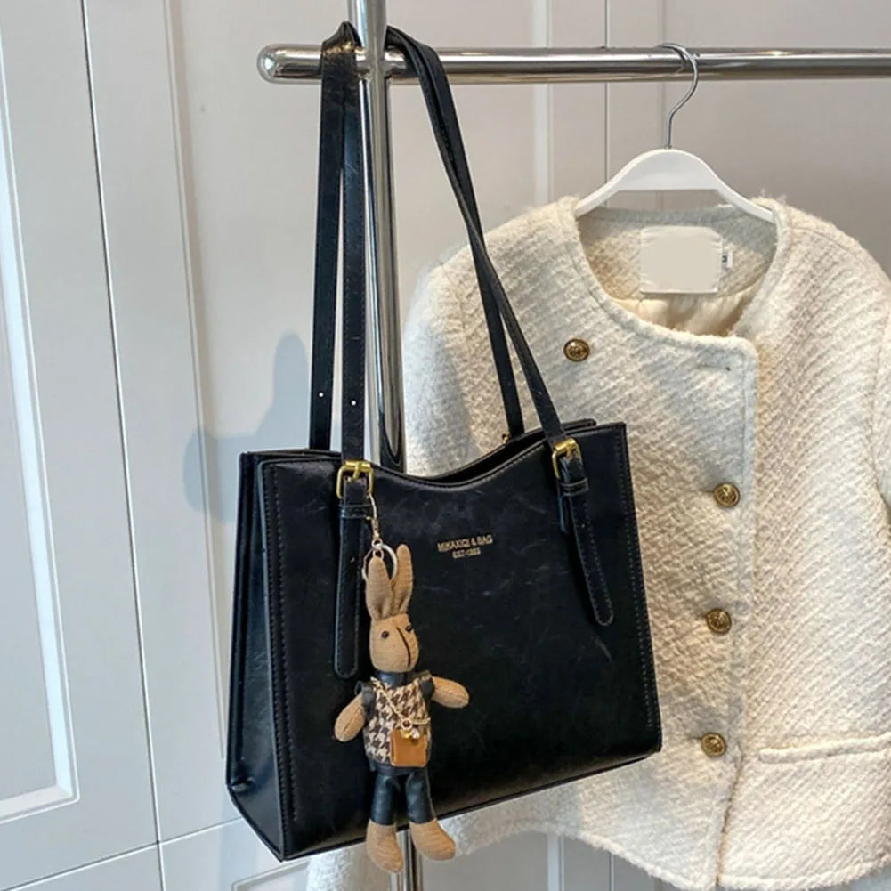 Ruime PU-lederen Draagtas met Konijnenhanger – Lichtgewicht en Functioneel Accessoire voor Elke Gelegenheid