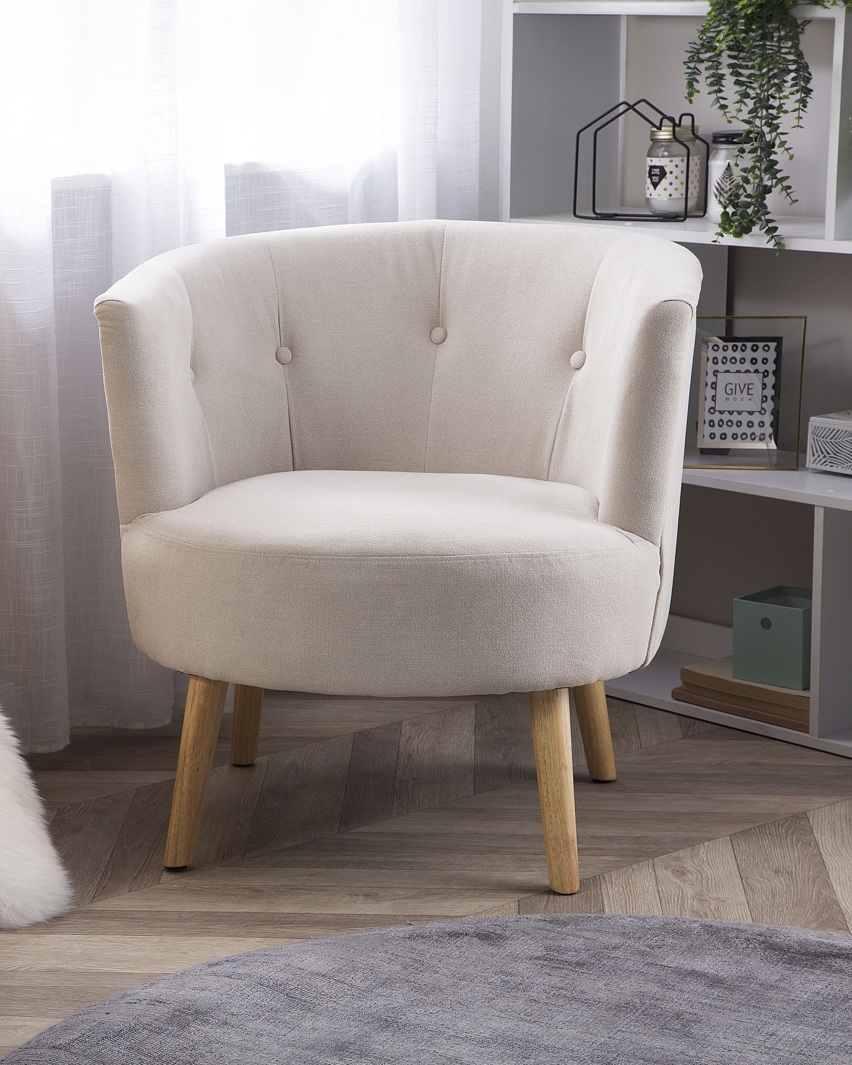 Armchair ODENZEN Fabric Off-White