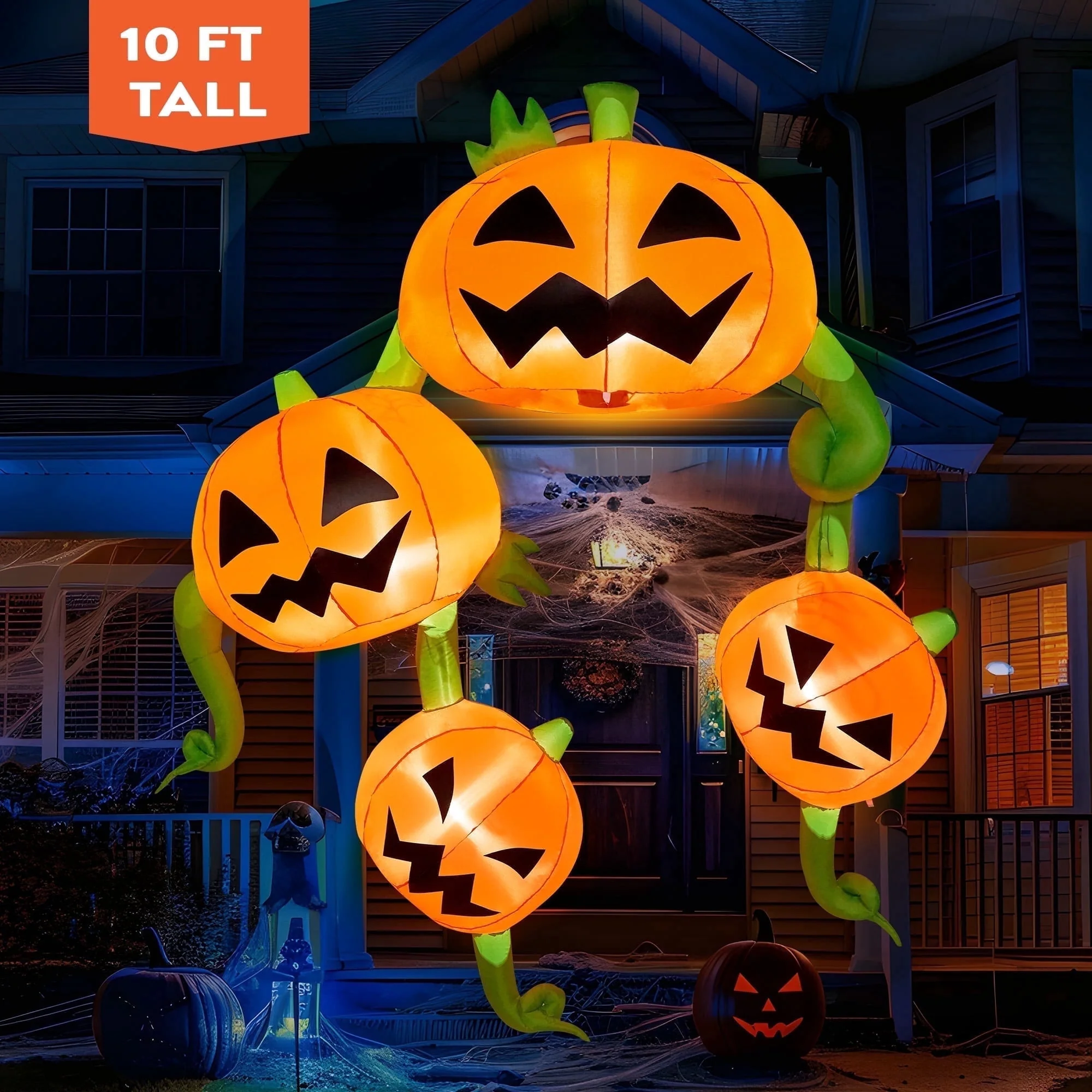 Joyfy 4.5 FT Halloween Inflatable Decorations Outdoor Scary Flying Ghost Broke Out from Window with Built-in LED Blow Up Inflatable for Window Decoration Yard Garden Lawn Decor - Image 14 Joyfy 4.5 FT Halloween Inflatable Decorations Outdoor Scary Flying Ghost Broke Out from Window with Built-in LED Blow Up Inflatable for Window Decoration Yard Garden Lawn Decor - Image 14