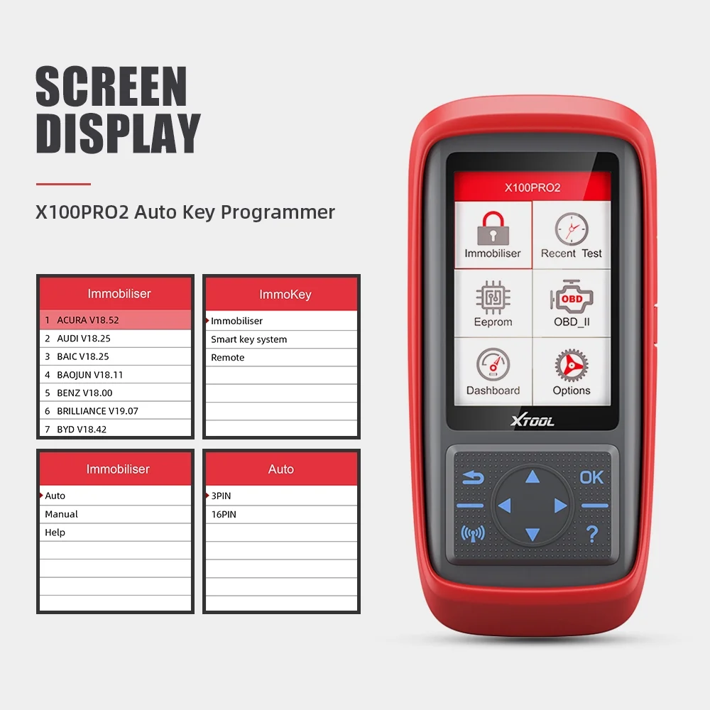XTOOL X100 PRO2 Key Fob Programmer OBD2 Scanner with EEPROM Adapter Immobilizer Lifetime Free Update - Image 8