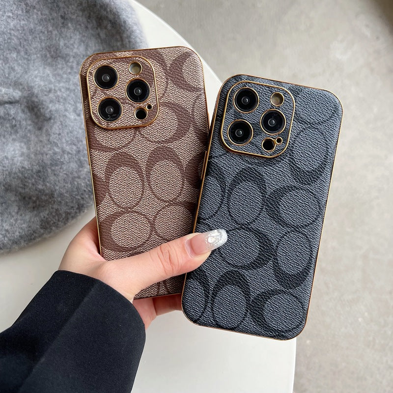 Coach iPhone Case Leather Black -QBK240513 - Wholesale & Influencer