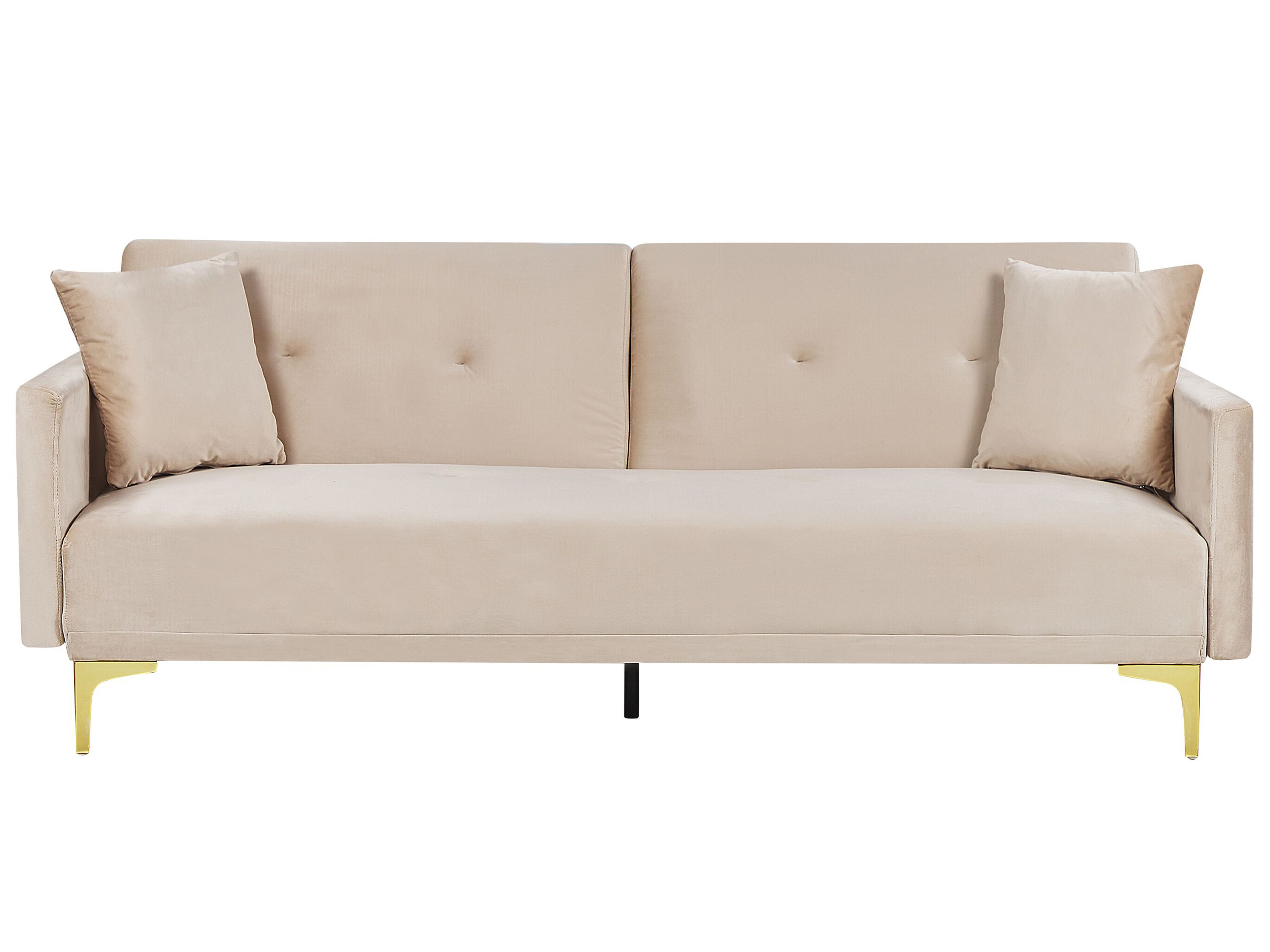 Sofa Bed 3 Seater LUCAN Velvet Beige