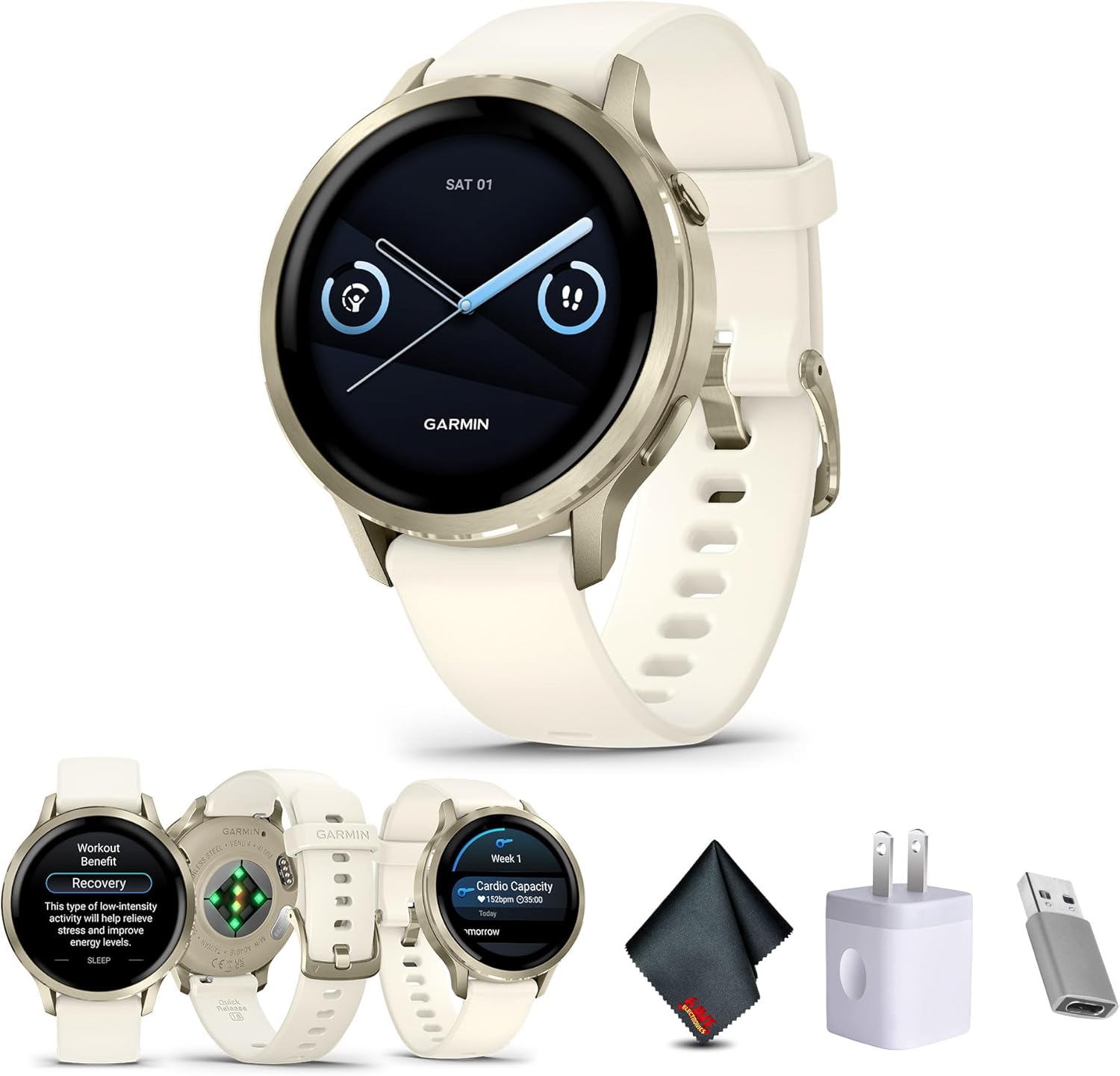 Garmin Venu 4  41mm  Advanced Fitness Tracker GPS Smartwatch  1.2