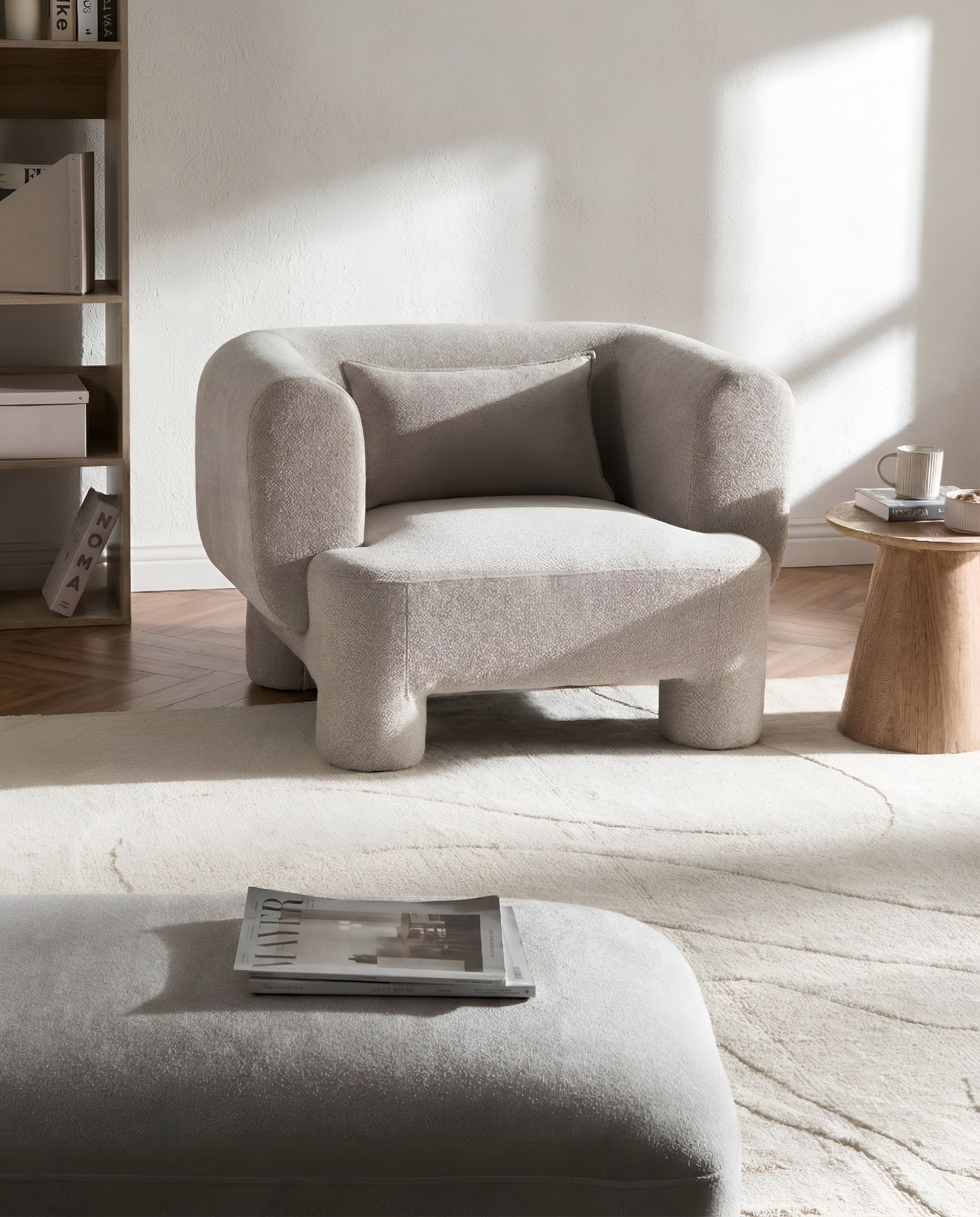 Armchair HOGBO Fabric Beige