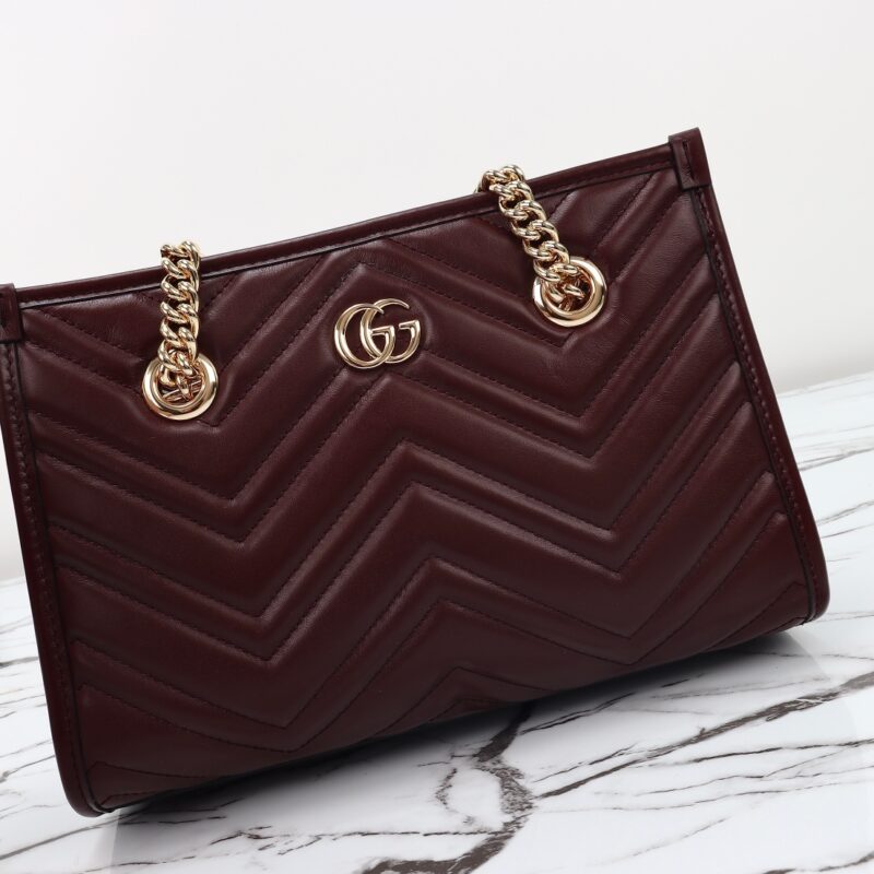 Replica Gucci GG Marmont Tote Bordeaux1:1High-quality replica