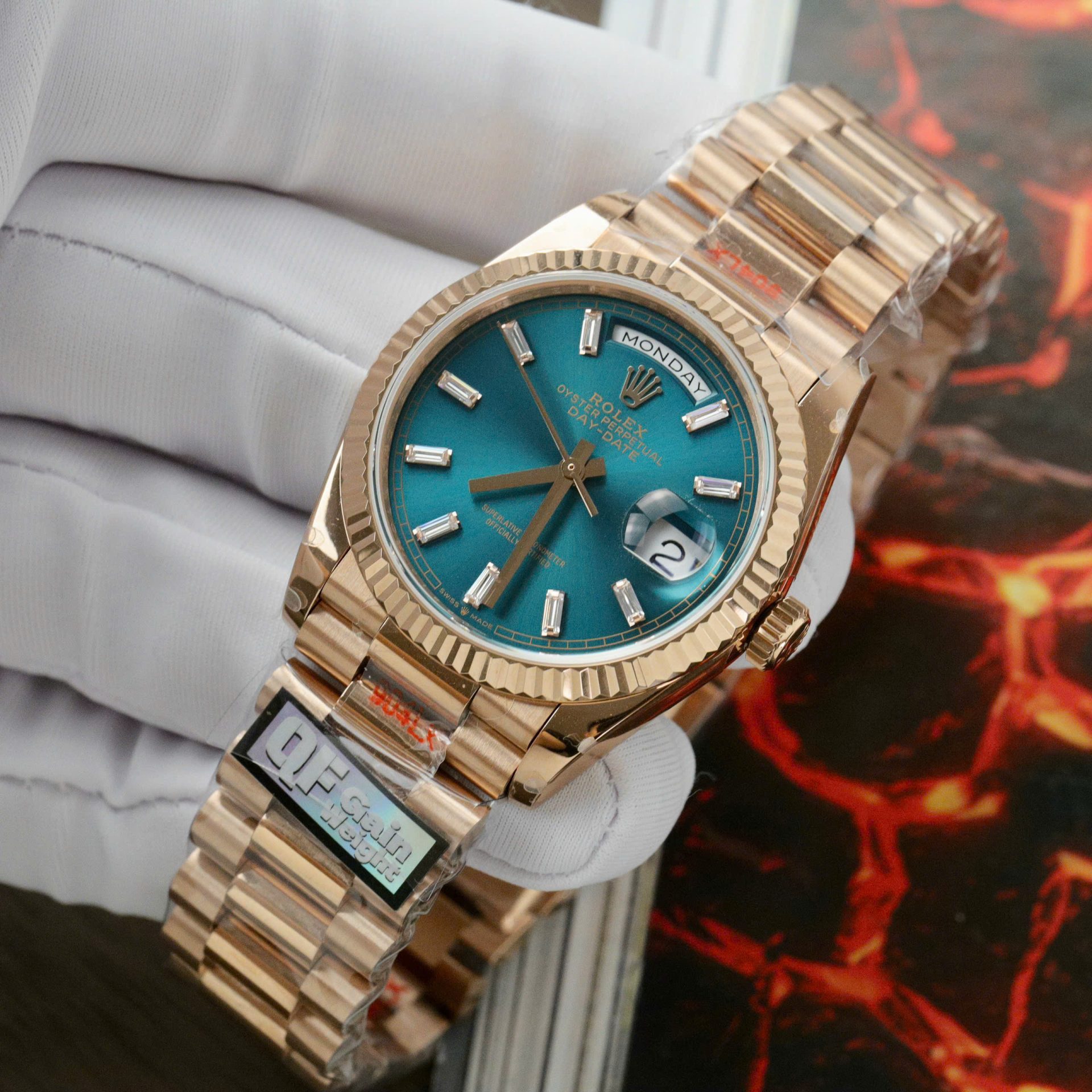 Rolex Day-Date 128235 Best Replica Watch Weight 158 Grams QF Factory 36mm - Top club