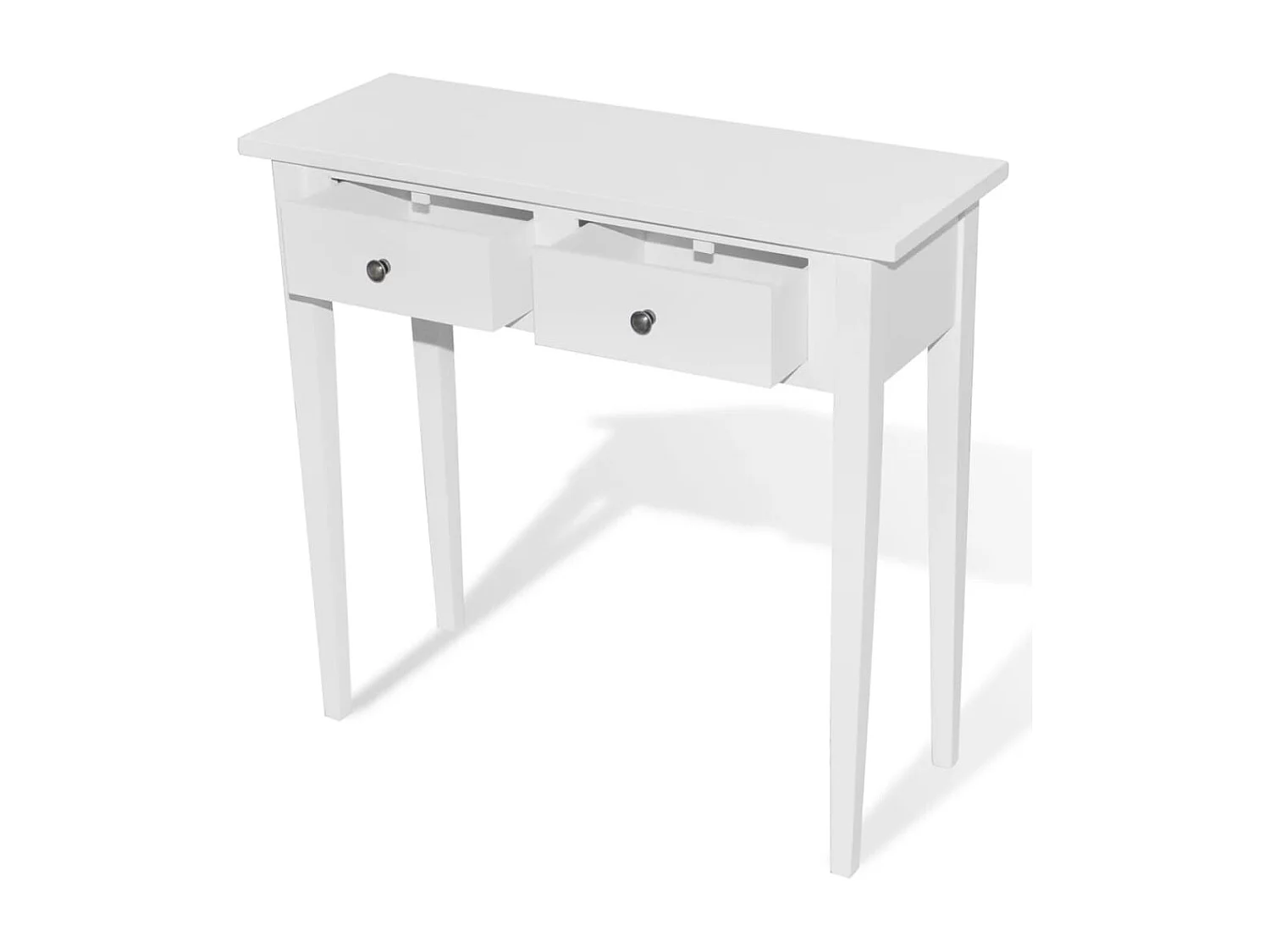 Table de console et coiffeuse avec 2 tiroirs Blanc GHR90191