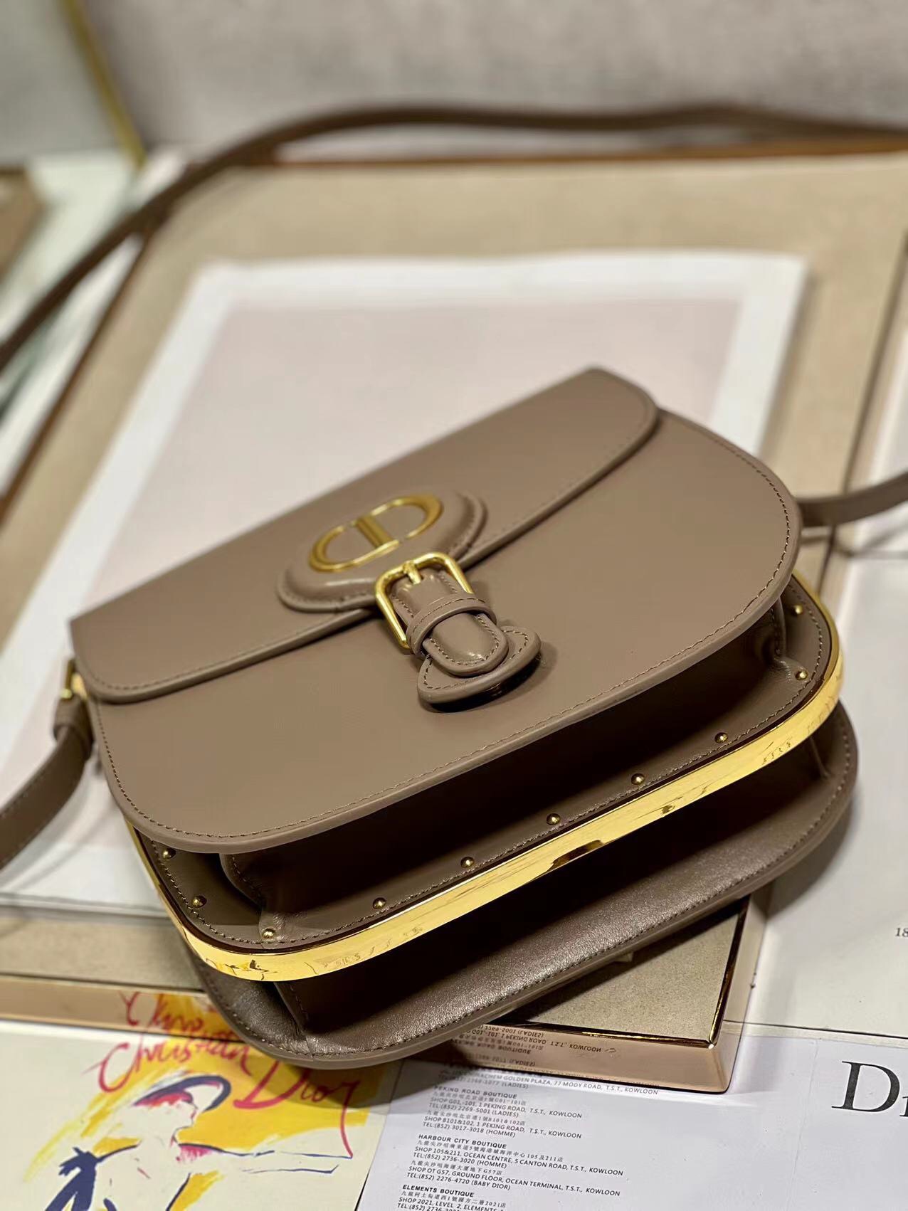 Bobby Frame Bag Black/Brown/White/Greige For Women 8in/20cm M9333UMOF_M9001:1High-quality replica