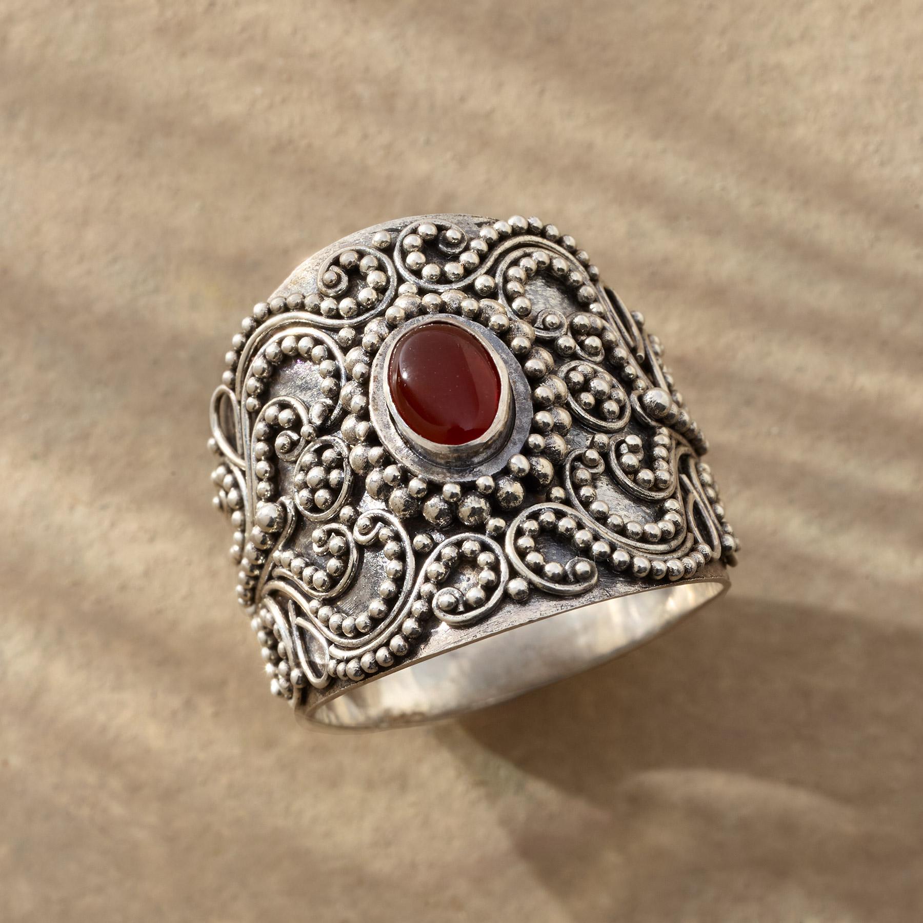 Carnelian Cigar Band Ring - Sundance Clothing